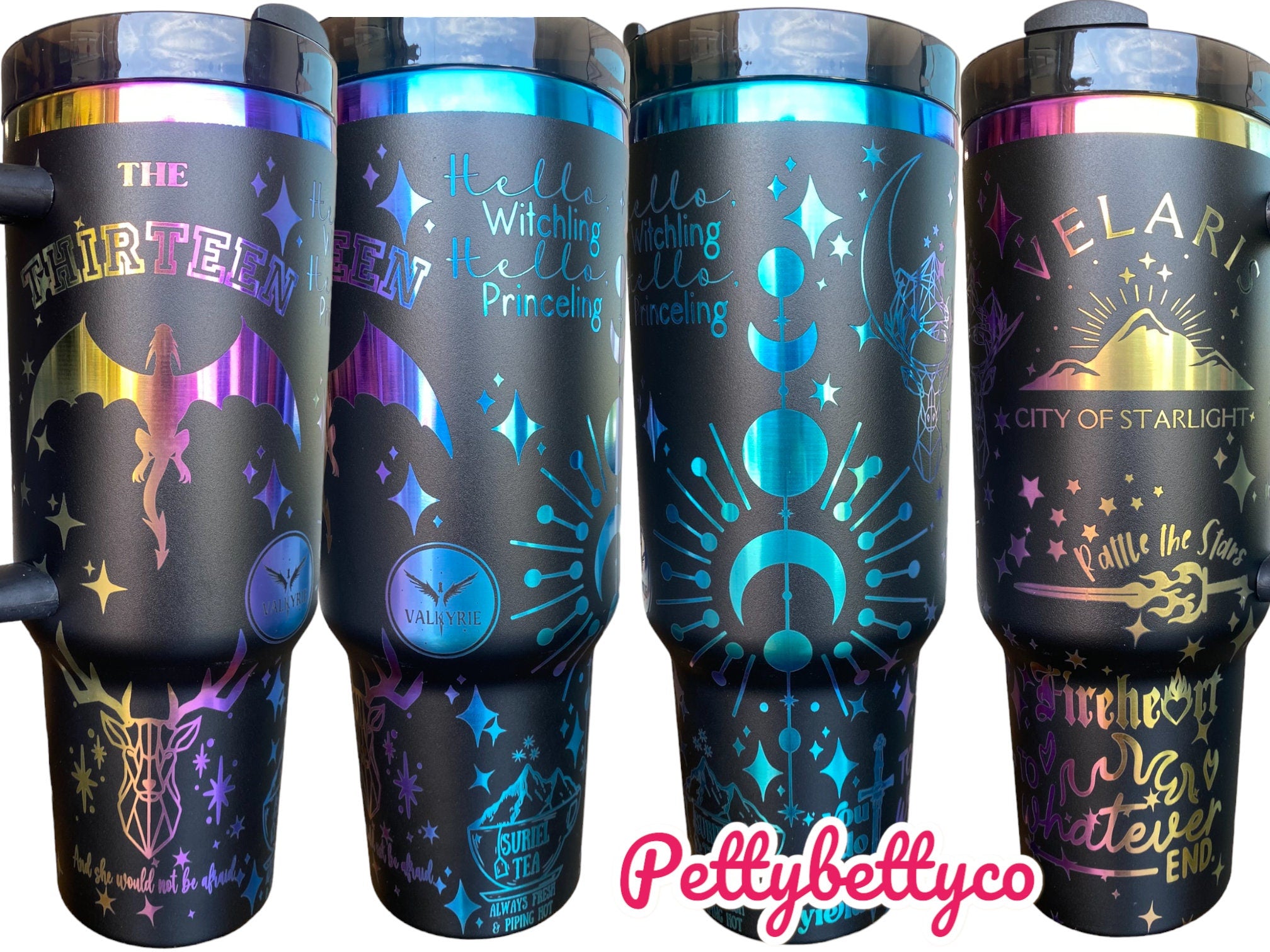 MAAShup Tumbler - TOG Tumbler - CC Tumbler - engraved ACOTAR tumbler - 40oz tumbler with handle - Velaris Tumbler - To the Stars who Listen