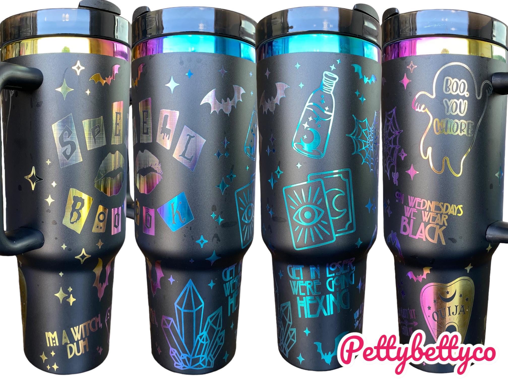 Spell Book Engraved Tumber- Witchy Tumbler - We're going Hexing Cup - Witch Tumbler - engraved Tumbler - 40oz tumbler