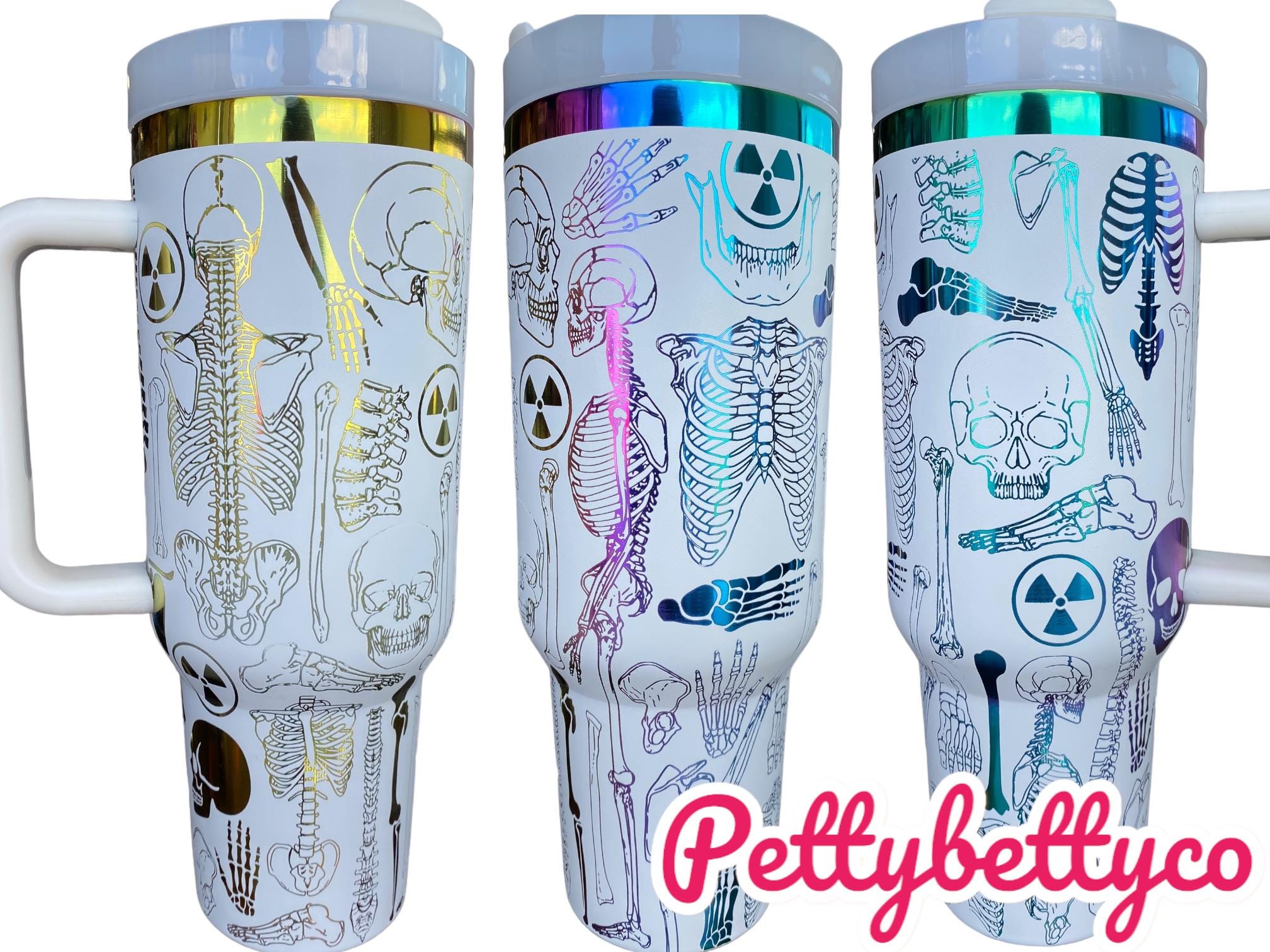 XRAY Tumbler - Radiologist  Gift - X-ray Ortho Tumbler - Xray tech| Xray tumble - 40oz Engraved Tumbler - Halloween - Skeleton Tumbler