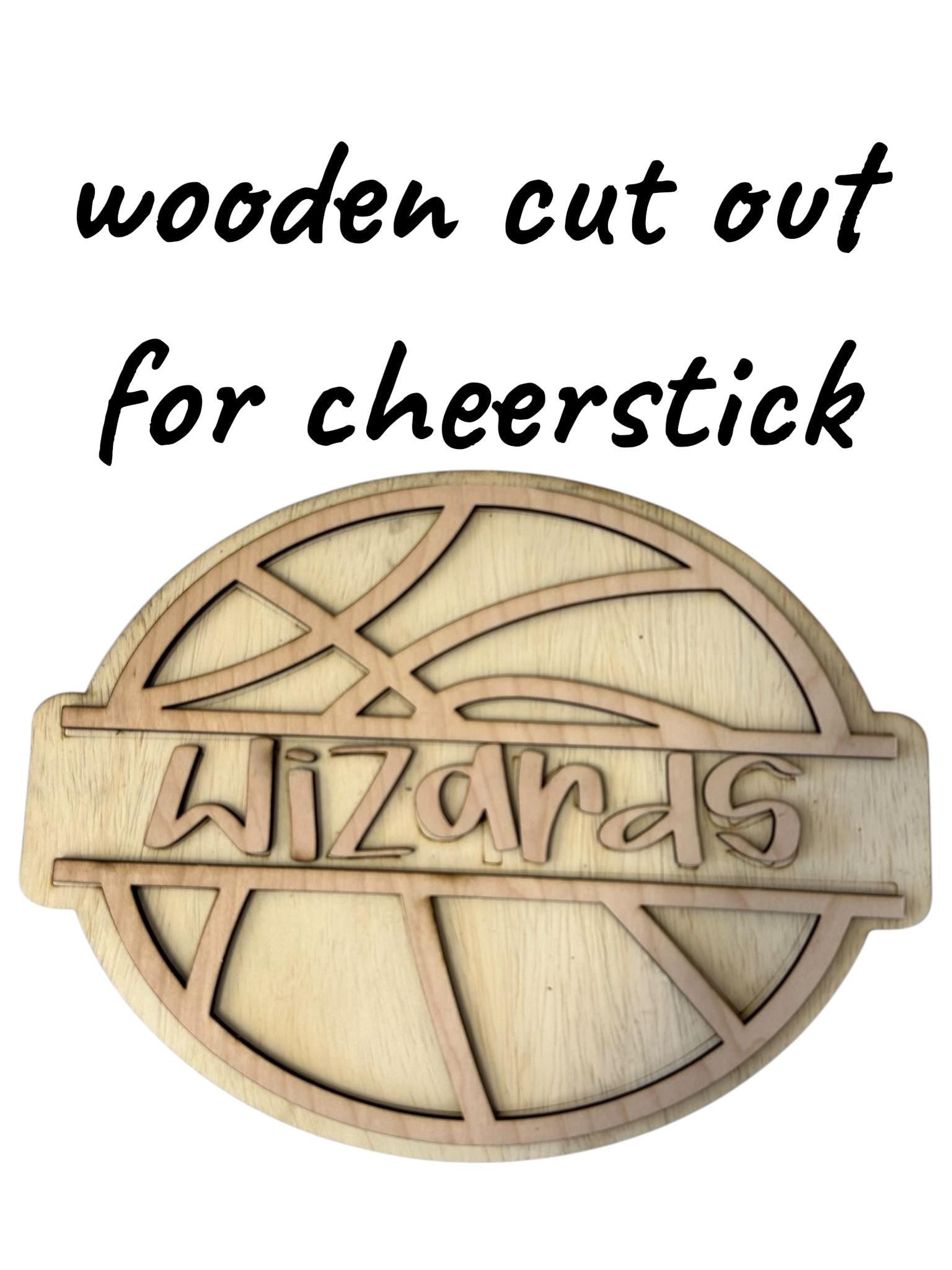 Basketball Wooden Name Cut out and Backer for DIY  Decor Personalized Wooden Name Sign |  Laser Cut Wood Names  Basketball Cheerstick