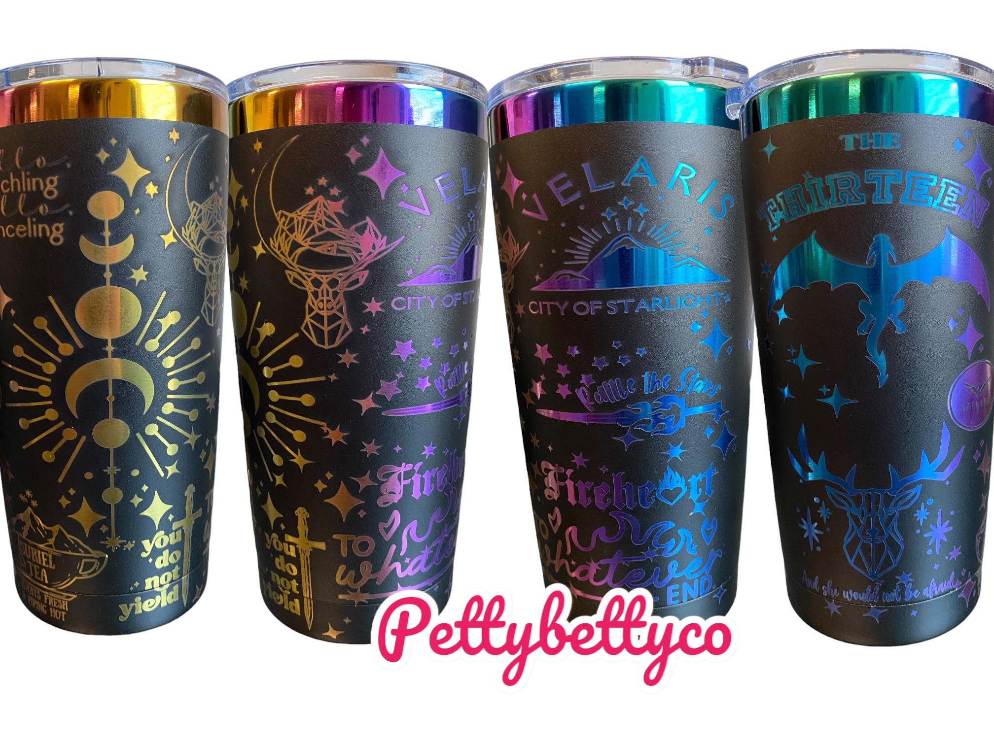 MAAShup Tumbler - TOG Tumbler - CC Tumbler - engraved ACOTAR tumbler - 40oz tumbler with handle - Velaris Tumbler - To the Stars who Listen
