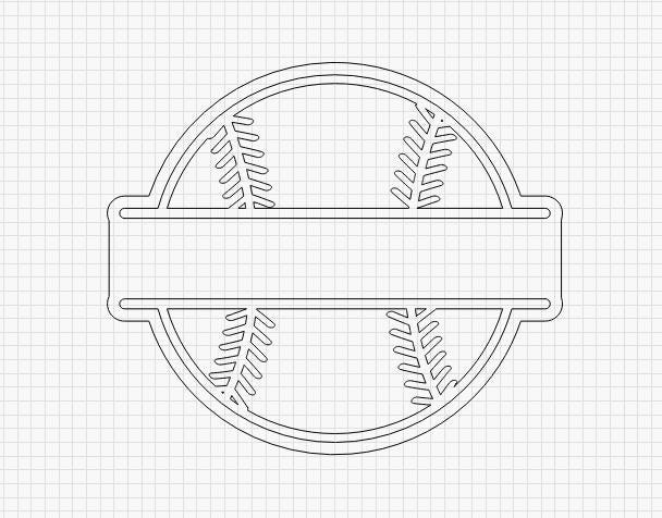 Baseball Cheerstick SVG - Image Used to Cut Wooden Cut out for Baseball Cheer Stick