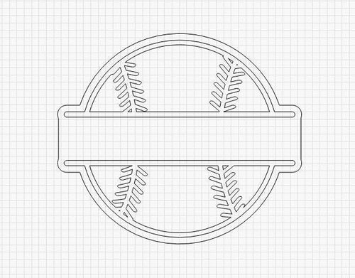 Baseball Cheerstick SVG - Image Used to Cut Wooden Cut out for Baseball Cheer Stick