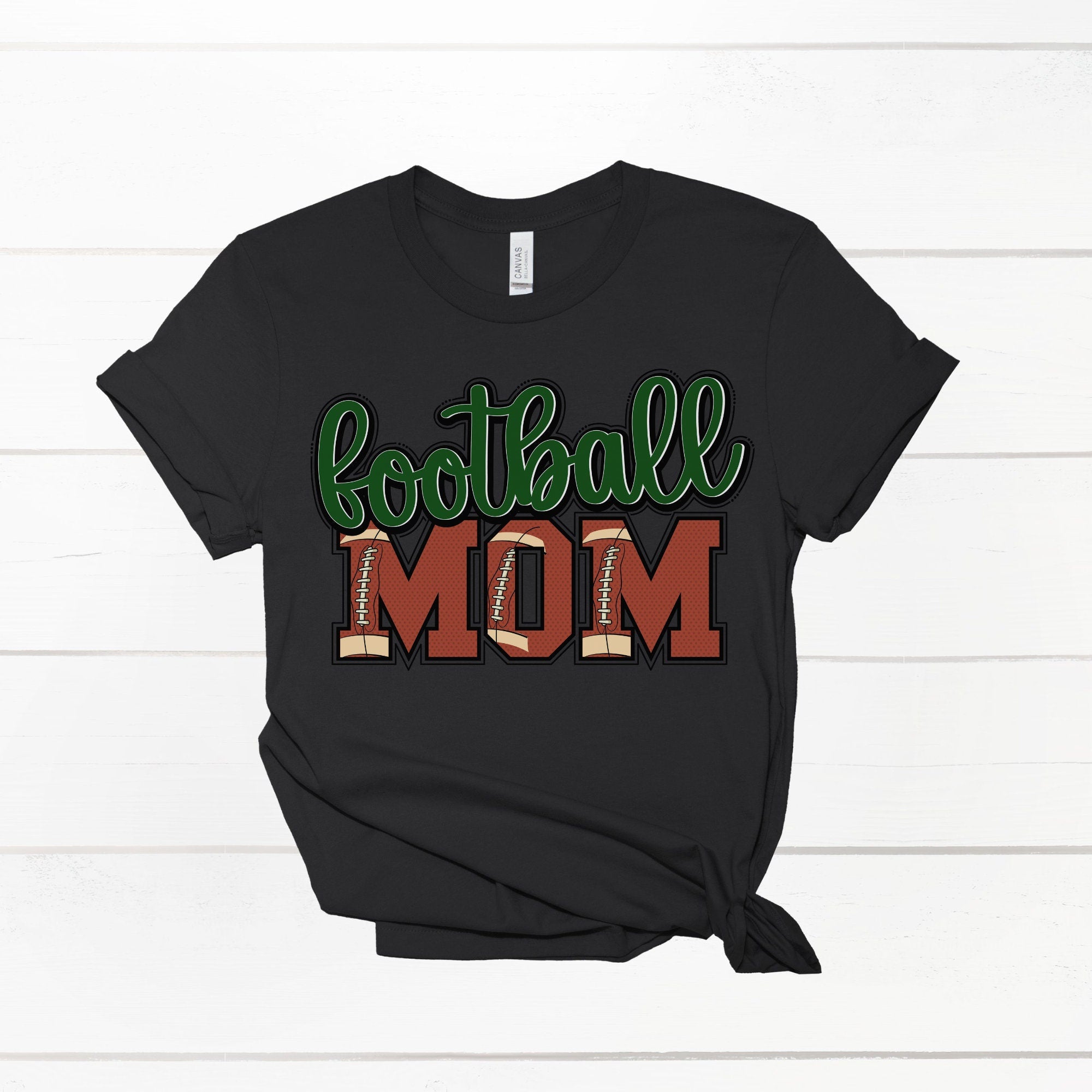Football Mom Shirt - Football Shirt- Bleached Sports Shirt - Leopard Football Shirt - Football Shirt - Bleached Tee