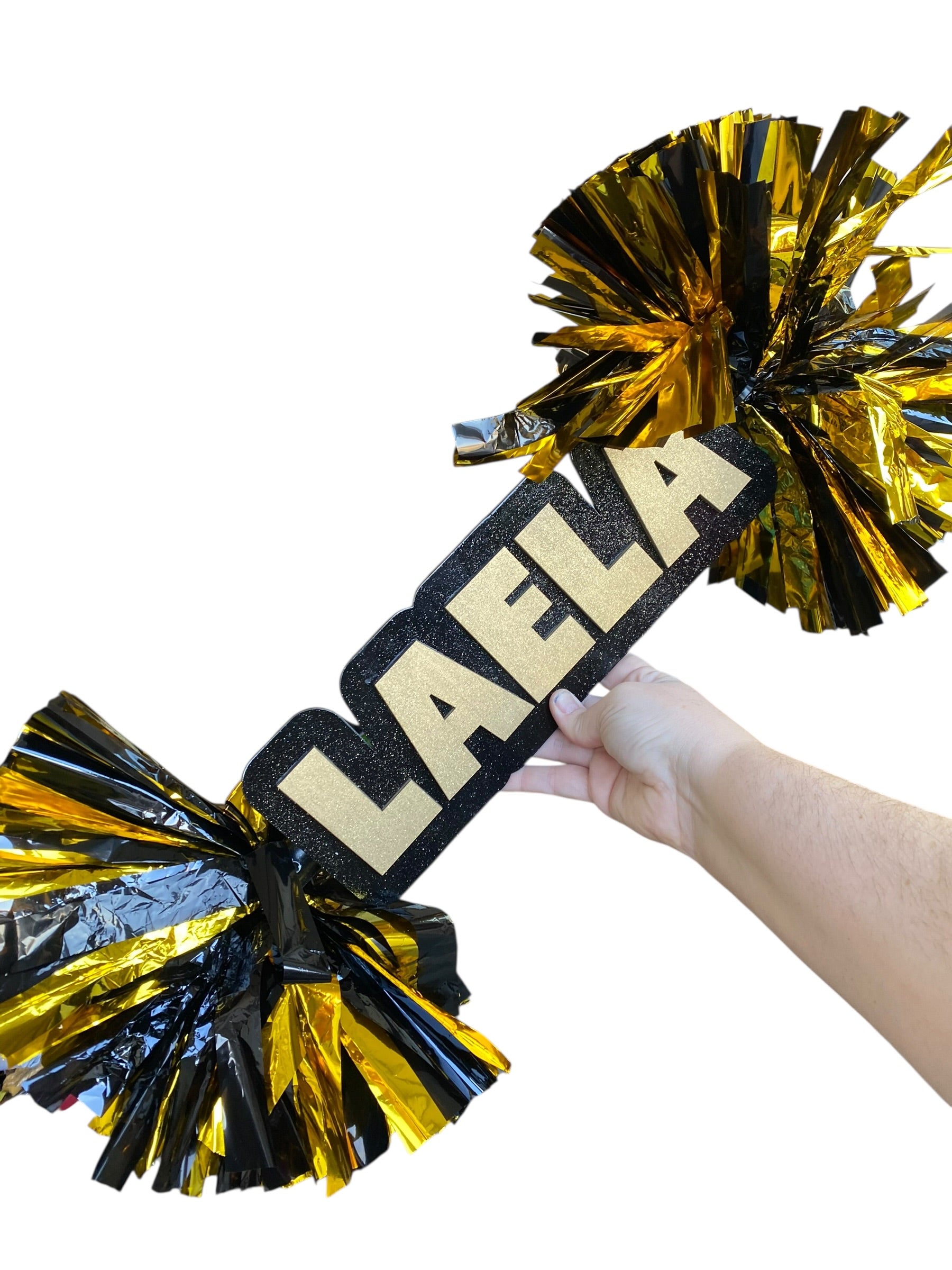 Custom Cheer Stick Pompom Sign – Personalized Spirit Gear