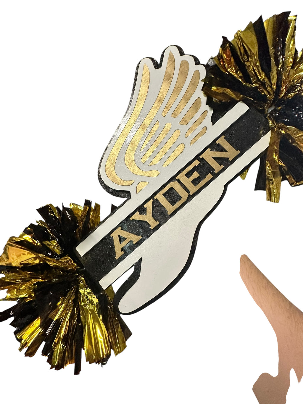Cross Country cheerstick - Personalized Cheer Stick Pom Pom – Custom Name Spirit Stick