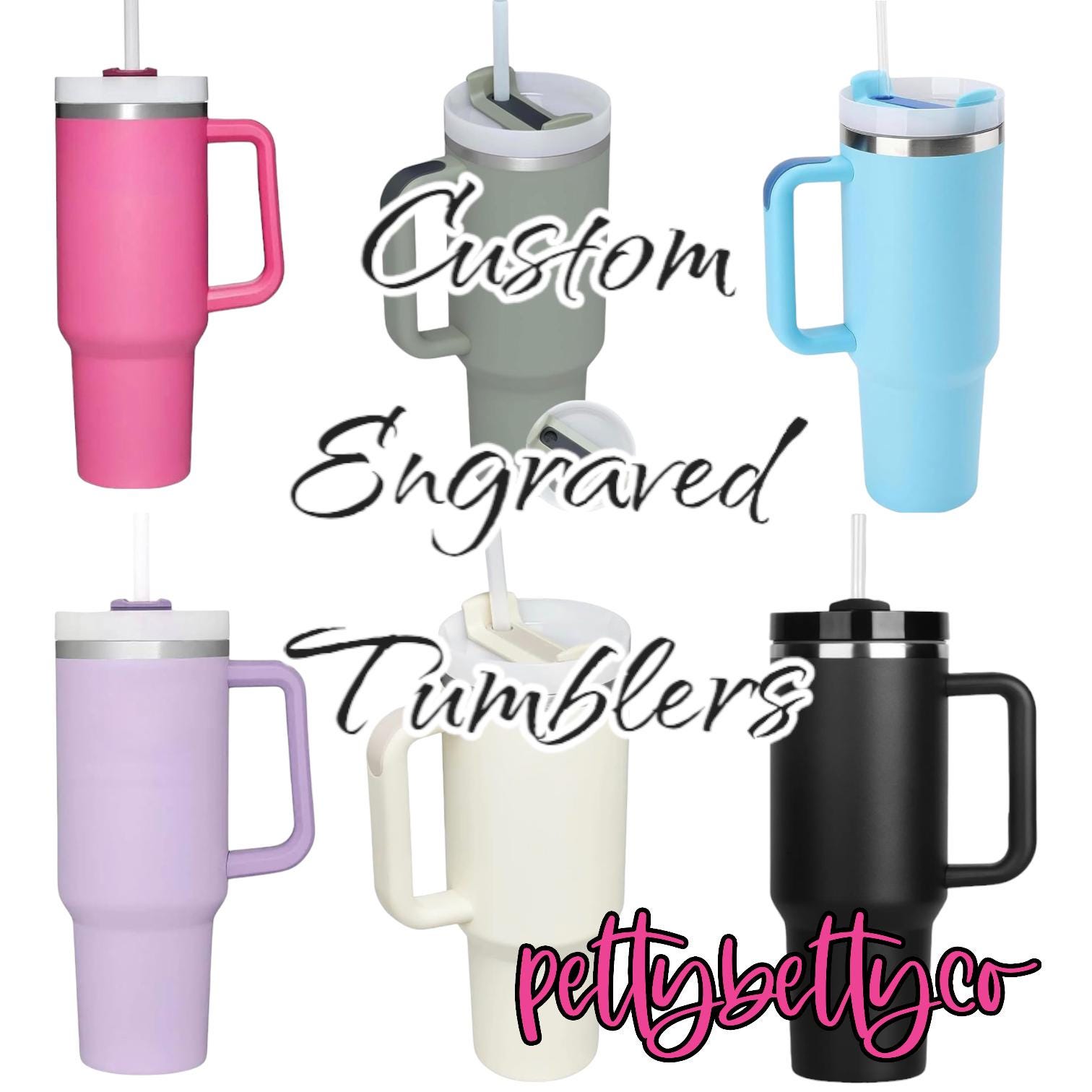 Cute Halloween Tumbler - Cute Ghost Halloween Engraved Tumbler - 40oz Engraved Tumbler - Halloween Cup - Ghosts and Flowers Tumbler