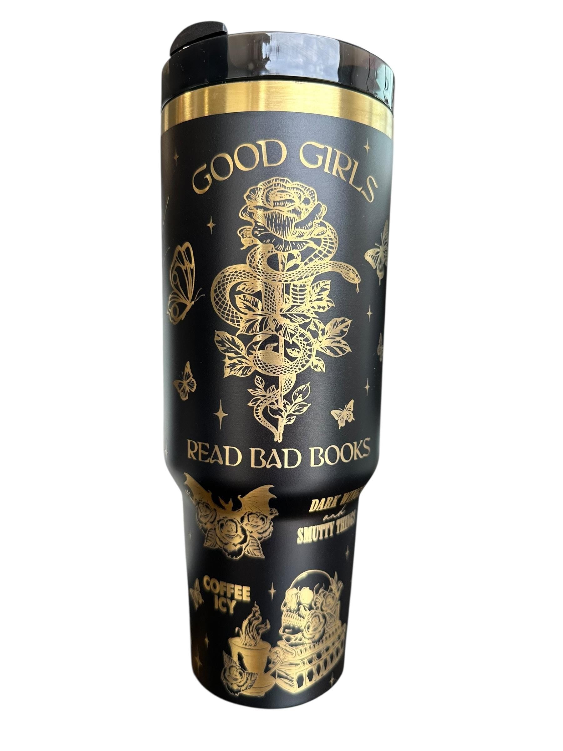 Good Girls Read bad Books Tumbler | Spicy Book Club Travel Mug | Enemies to Lovers | Book Lover Gift | 40oz Insulated Cup with Handle