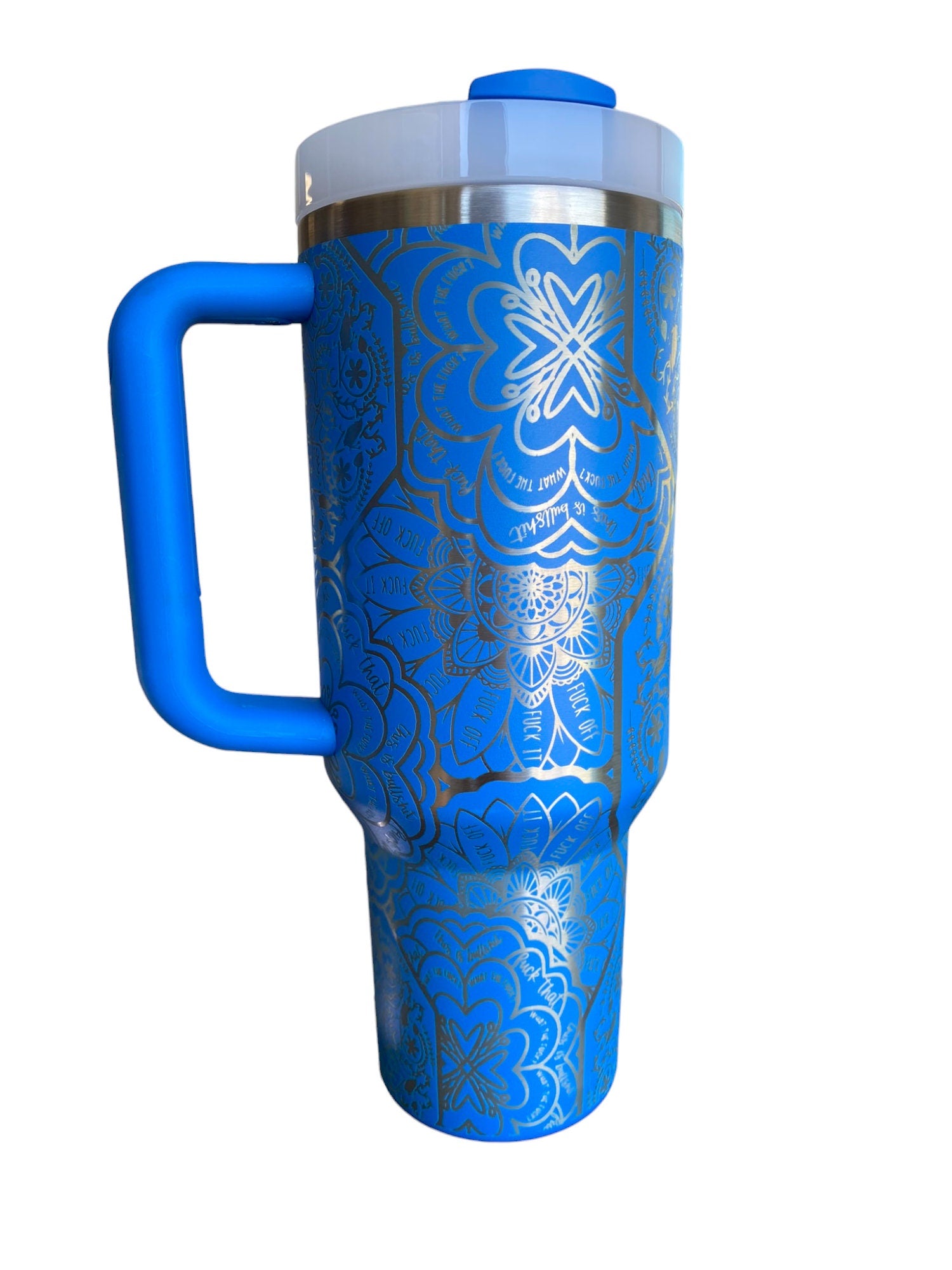 Mandala Tumbler - Word Mandala Tumbler - Cuss Word Mandala Tumbler - Adult Engraved Tumbler