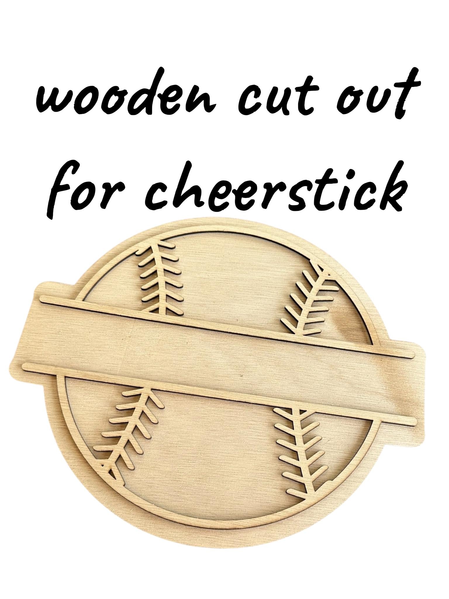 Baseball Wooden Name Cut out and Backer for DIY  Decor Personalized Wooden Name Sign |  Laser Cut Wood Names  Kids Room | BaseballCheerstick