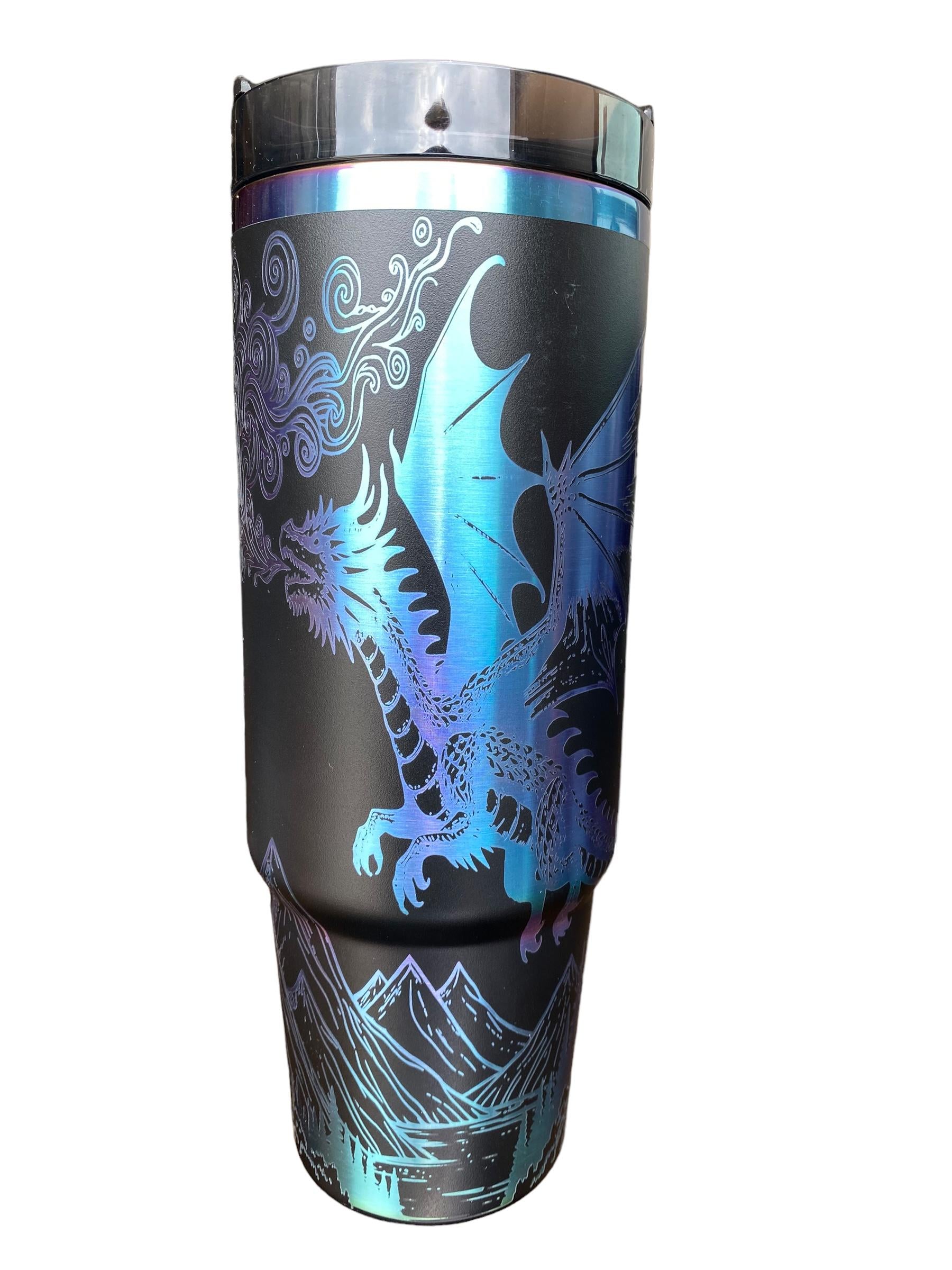Fairytale Dragon Tumbler - Fantasy Era Engraved Tumbler  - Dragon Book Engraved Tumbler - In My Dragon Era  Booktok Engraved Cup -Book Theme