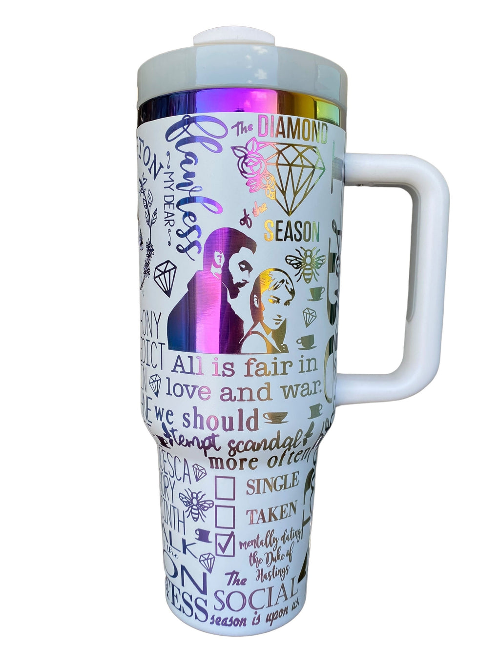 Talk of the Ton Tumbler - engraved Tumbler - 40oz tumbler with handle