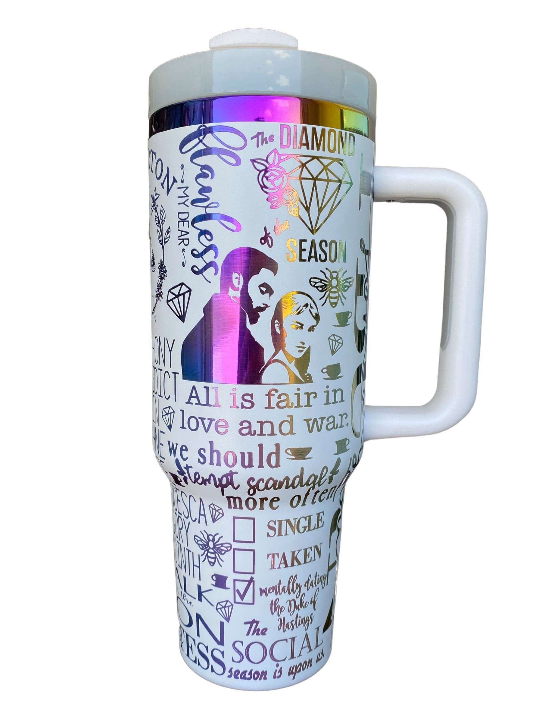 Talk of the Ton Tumbler - engraved Tumbler - 40oz tumbler with handle