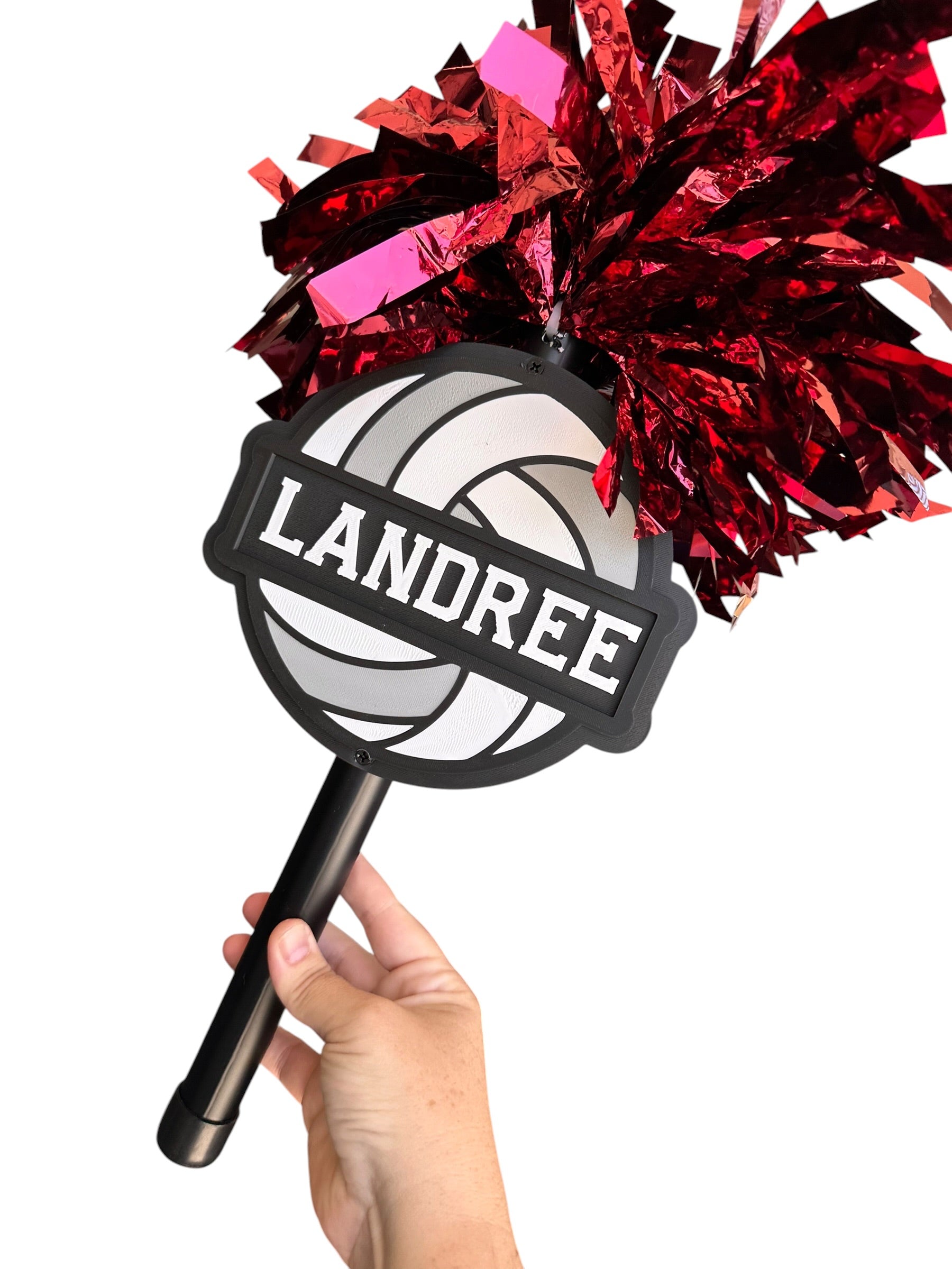 Split Volleyball Cheerstick Noise Maker | Personalized Volleyball Spirit Shaker | Volleyball Mom Cheer Stick | Team Spirit Pom Pom Cheerstick | Custom Name Volleyball Prop