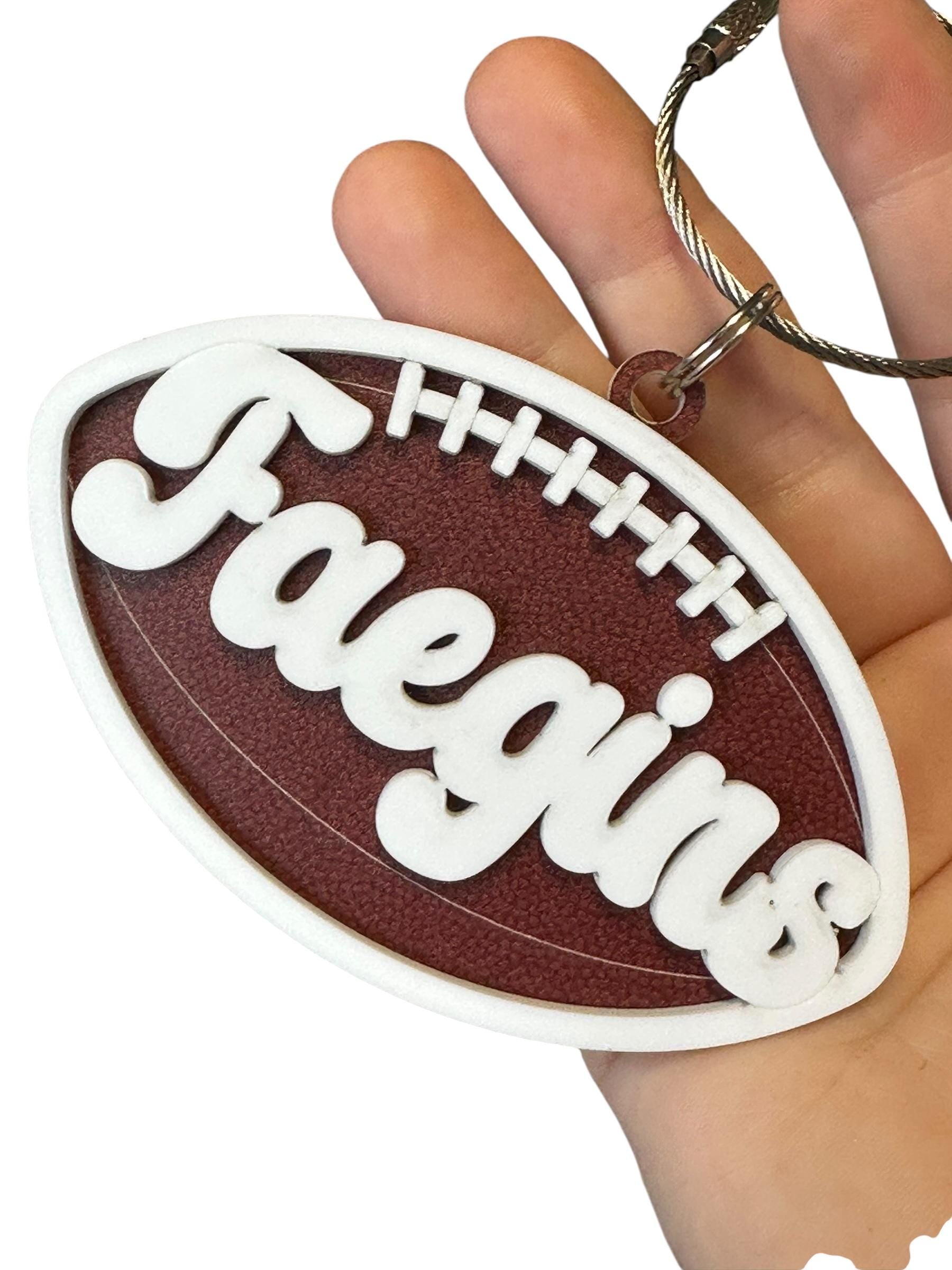 Custom Football Bag Tag for Players - Personalized Name Football Keychain - Football Team Gift - Ball Bag Tag - Bag Tag - Name keychain