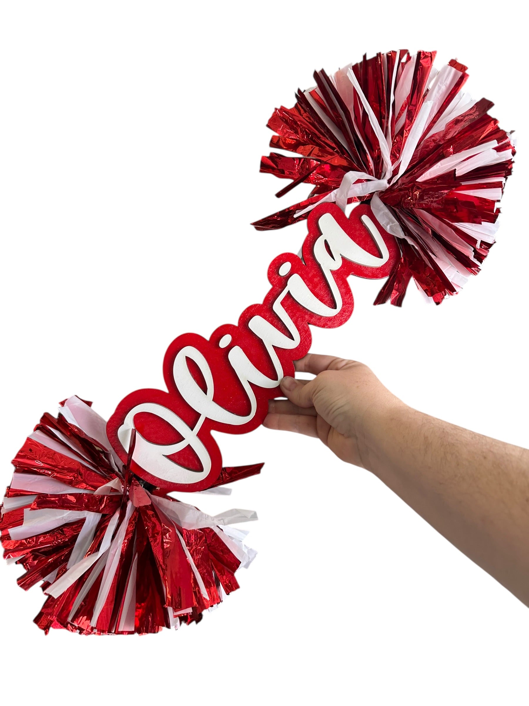 Custom Cheer Stick Pompom Sign – Personalized Spirit Gear