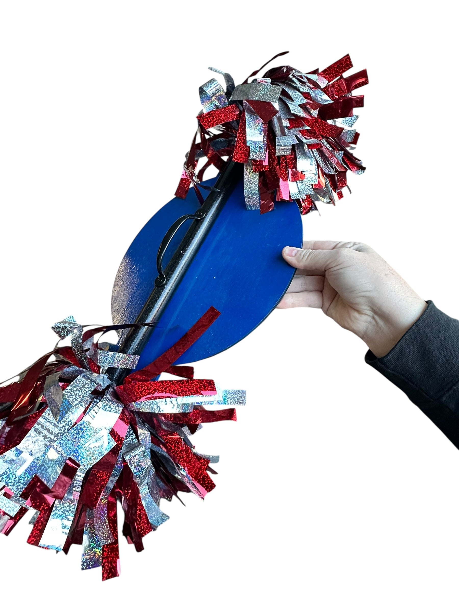 Personalized Baseball Cheerstick | Custom Name Sports Noise Maker | Game Day Spirit Stick with Pom Poms | Baseball Fan Gift