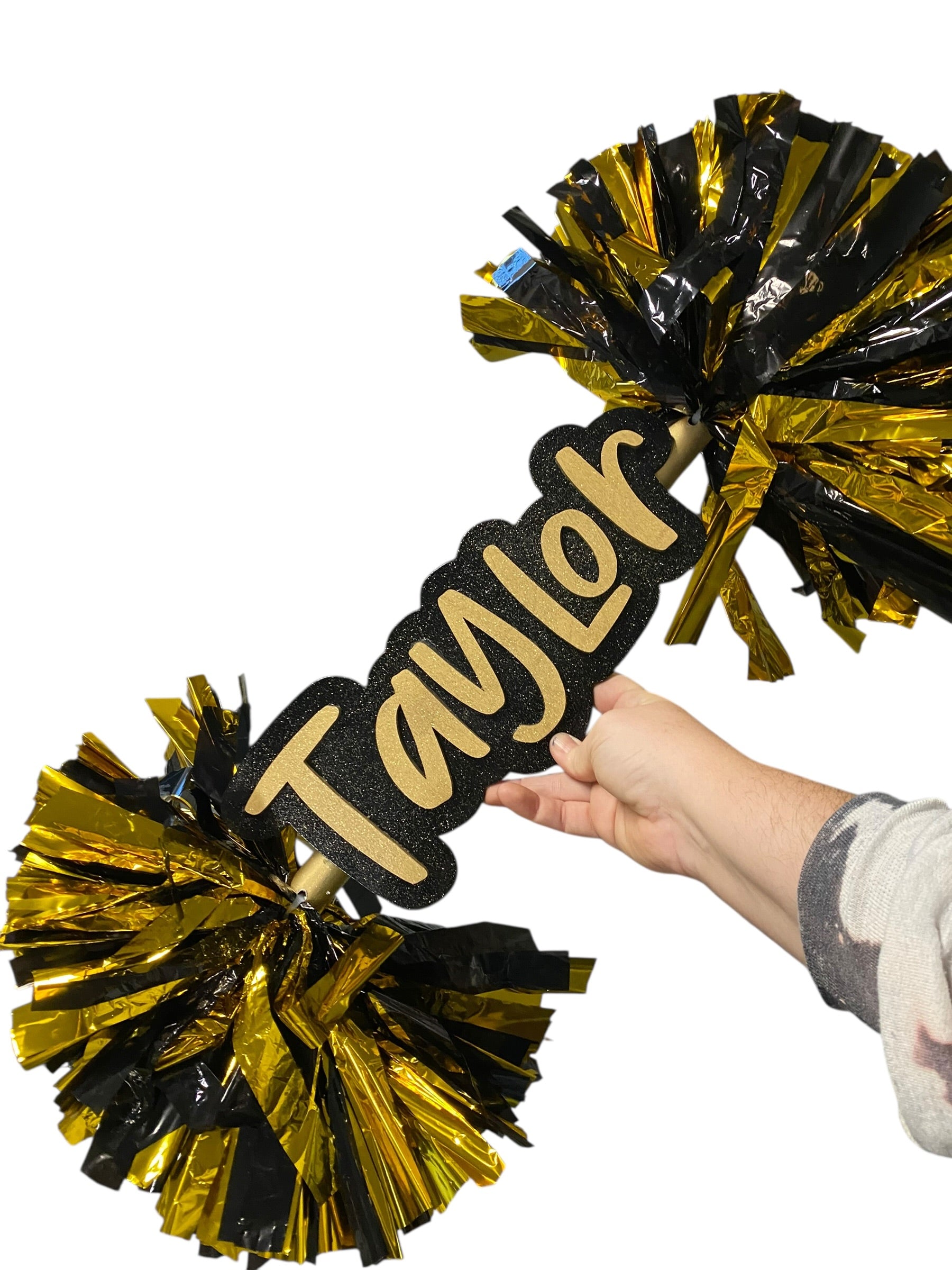 Custom Cheer Stick Pompom Sign – Personalized Spirit Gear