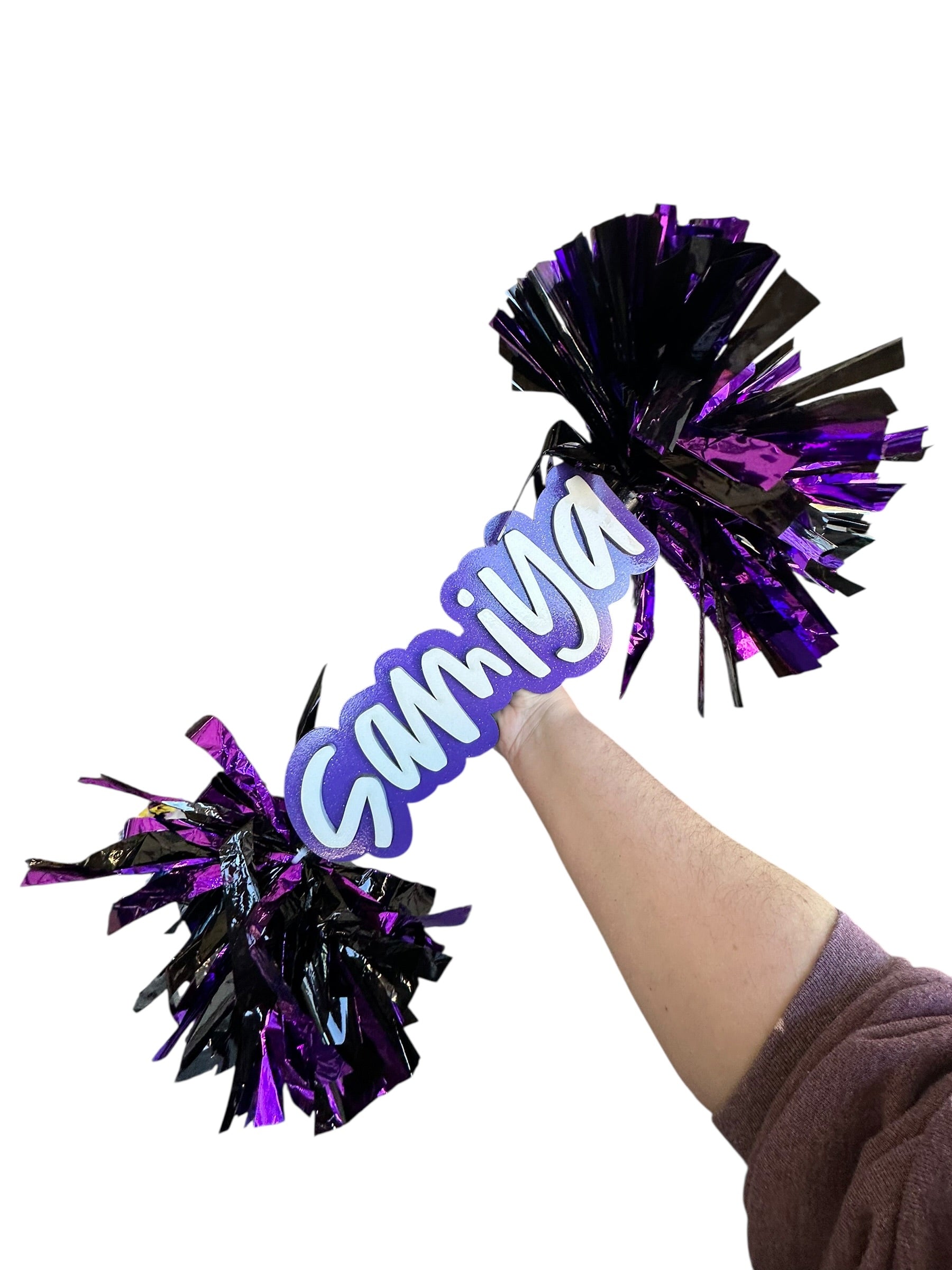 Custom Cheer Stick Pompom Sign – Personalized Spirit Gear
