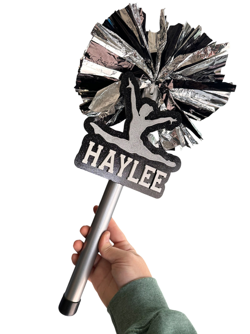 Custom Gymnastics Pompom Stick - Noise Maker | Personalized Gymnastics Team Spirit Shaker | Dance Mom Cheer Stick |