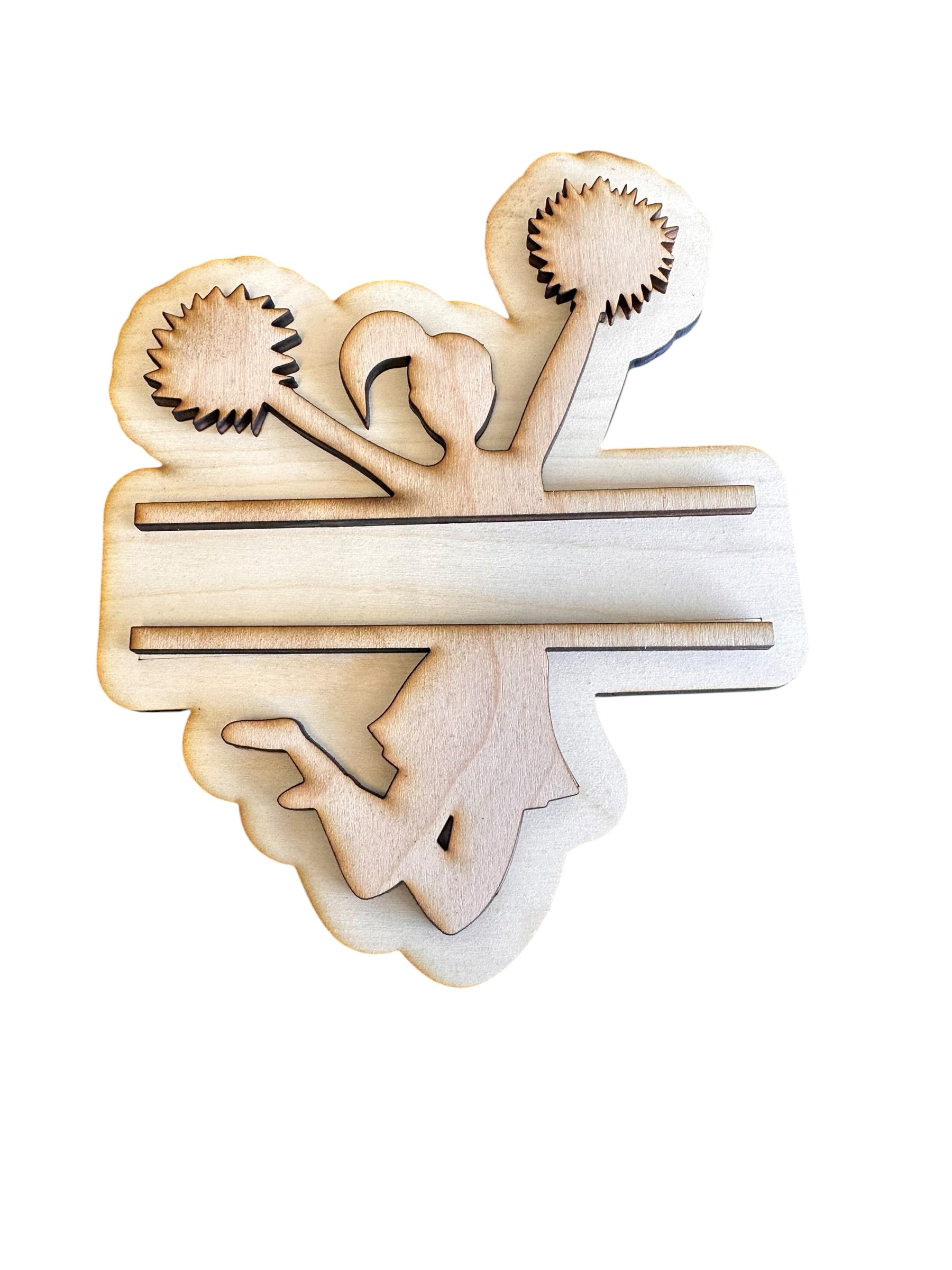 Cheer Pompom Stick DIY Wood Cut