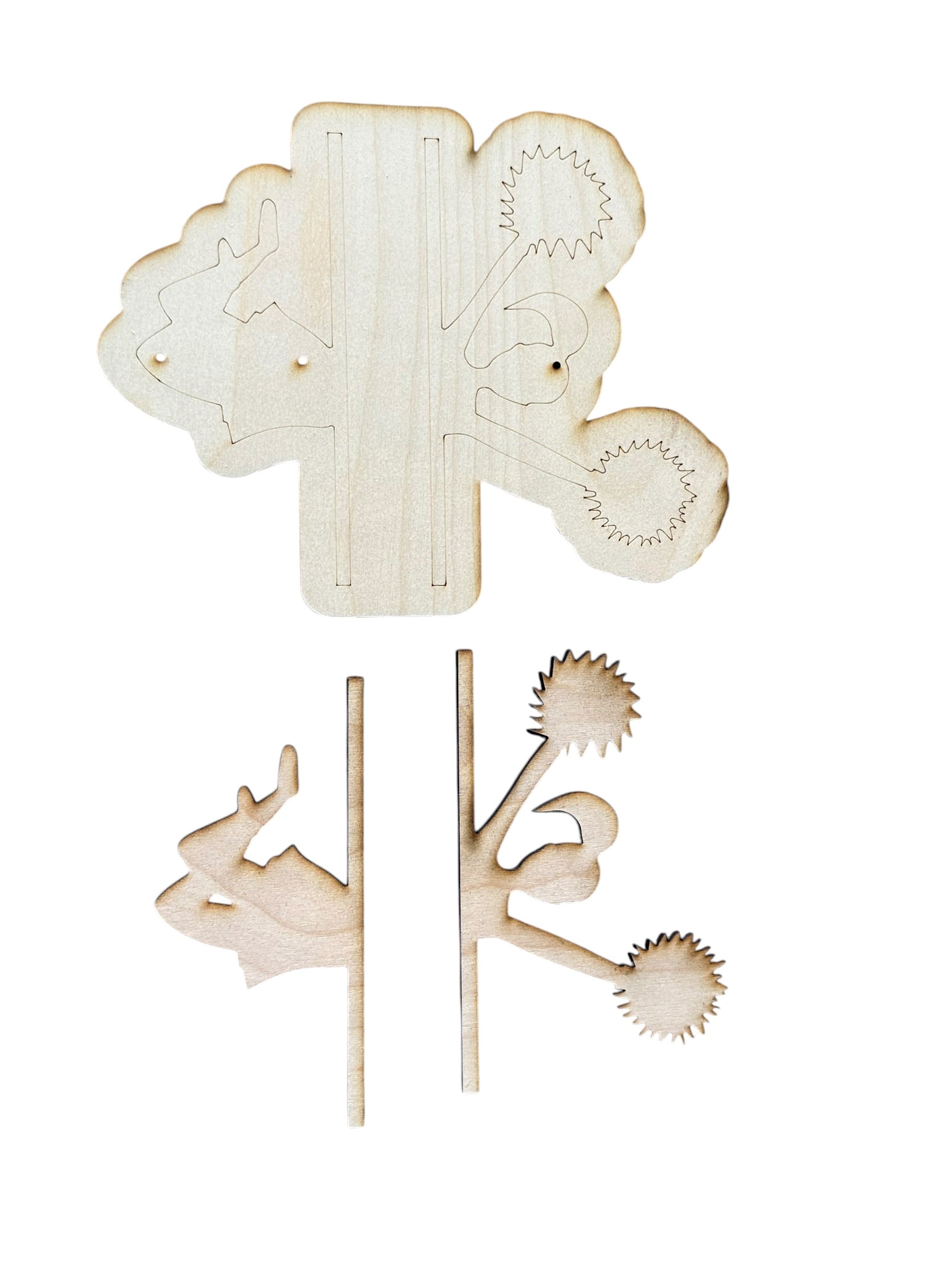Cheer Pompom Stick DIY Wood Cut