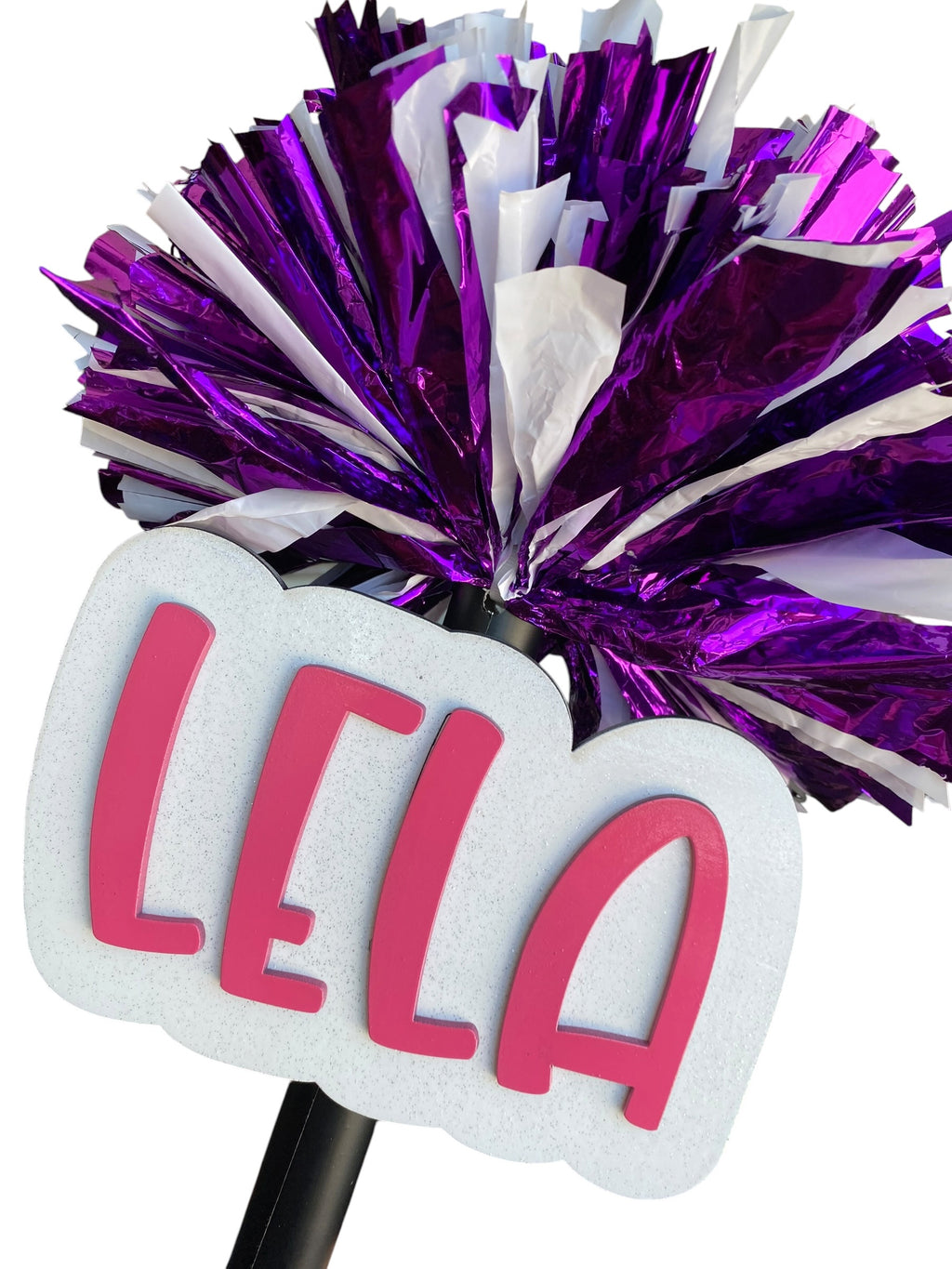 Custom Text PomPom Stick