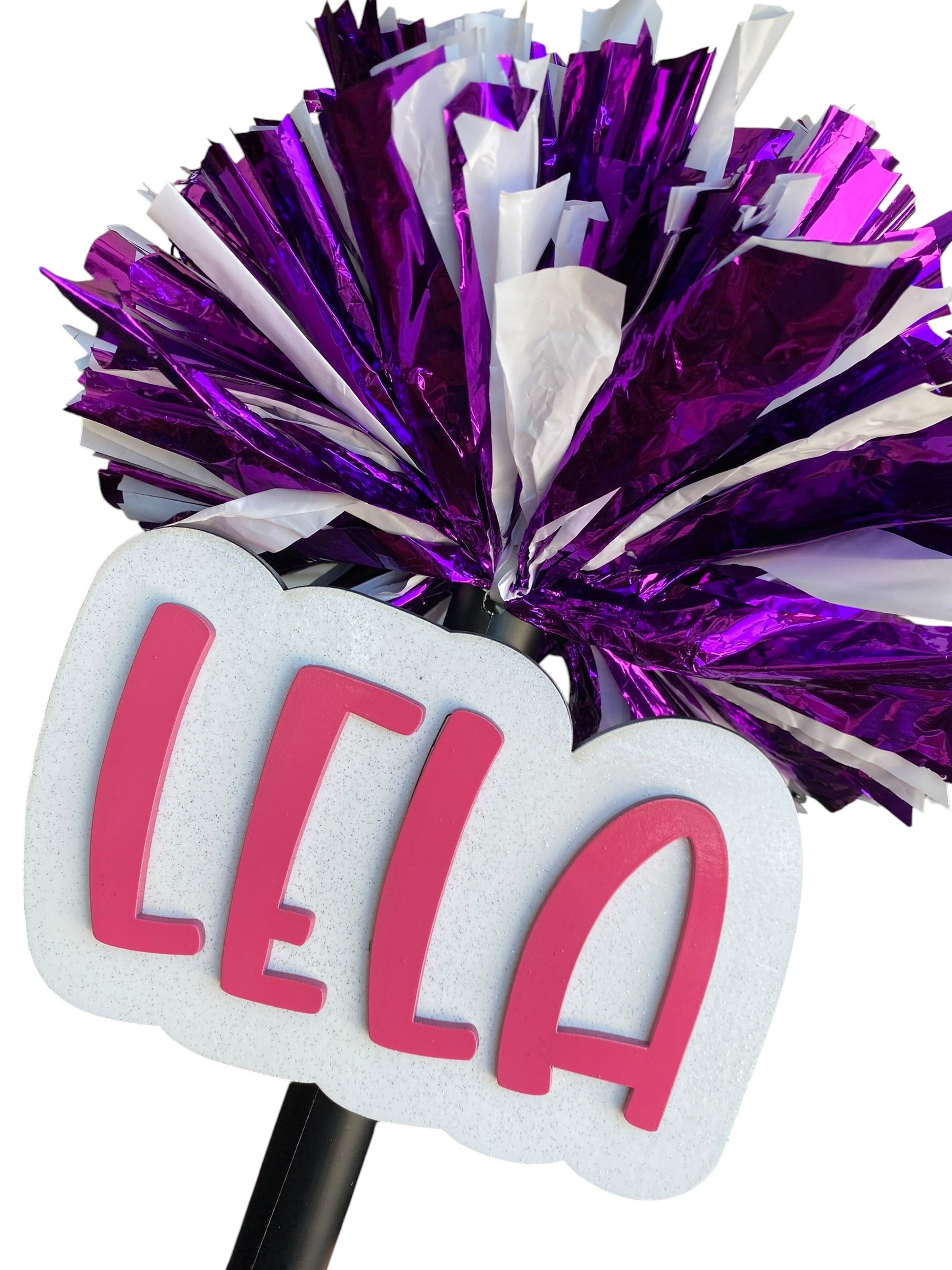 Custom Text PomPom Stick