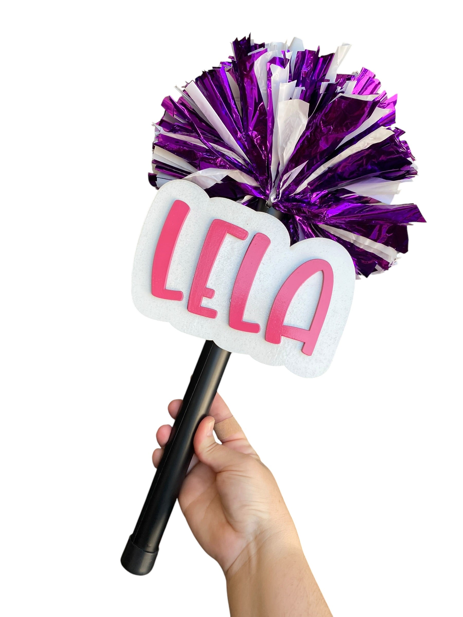 Custom Text PomPom Stick