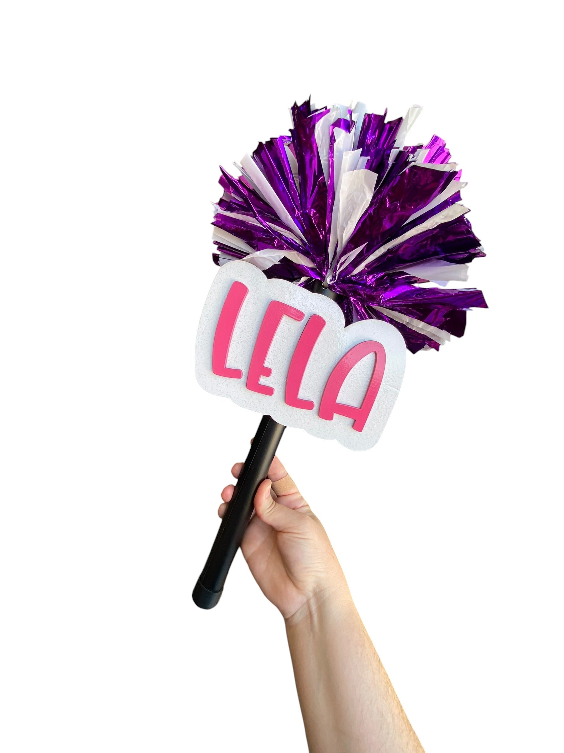 Custom Text PomPom Stick
