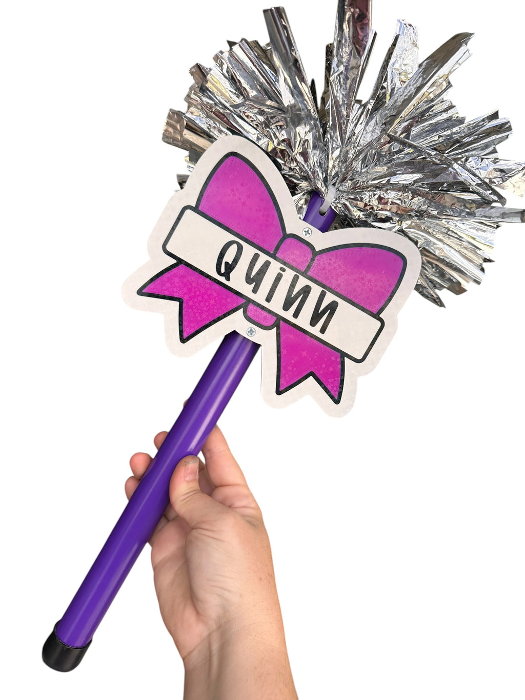 Personalized 3D Printed Bow Pompom Stick | Custom Cheer Bow Spirit Stick | Cheerleader Gift | Team Spirit Accessory