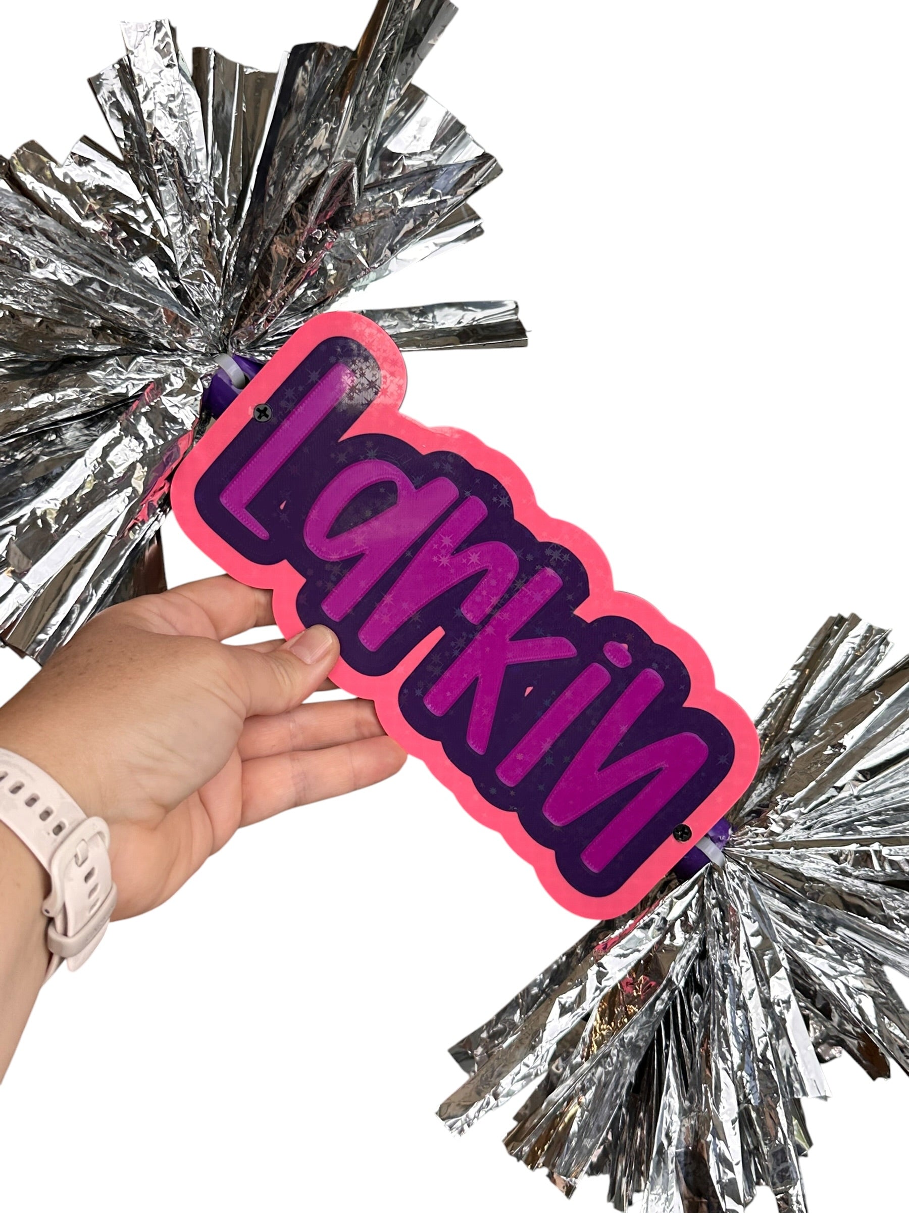 Personalized 3D Printed Cheerstick with Matching Keychain | Custom Name Spirit Stick | Cheer, Dance & Team Gift