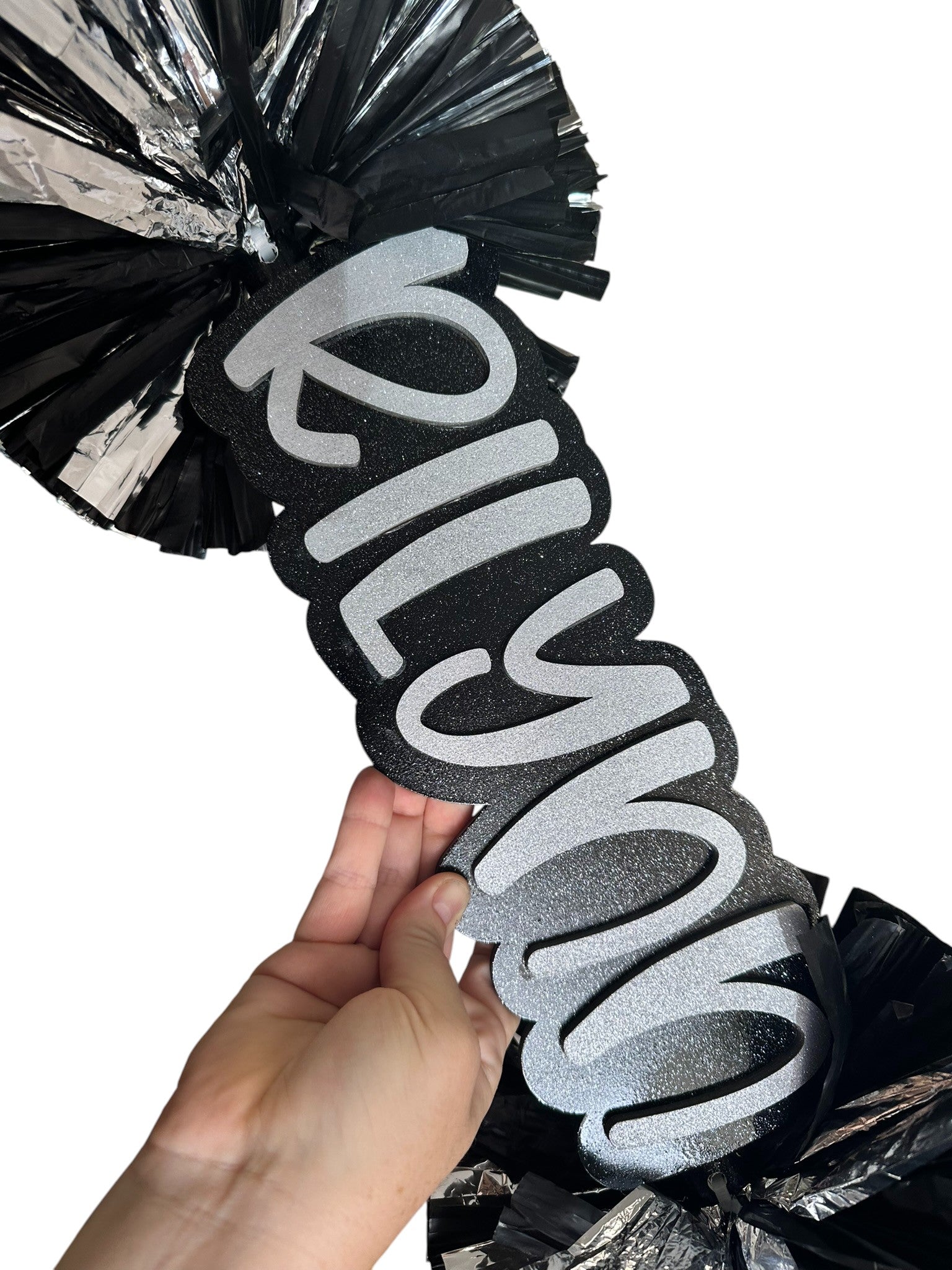 Personalized Birthday Font Cheer Stick Pom Pom – Custom Name Spirit Stick