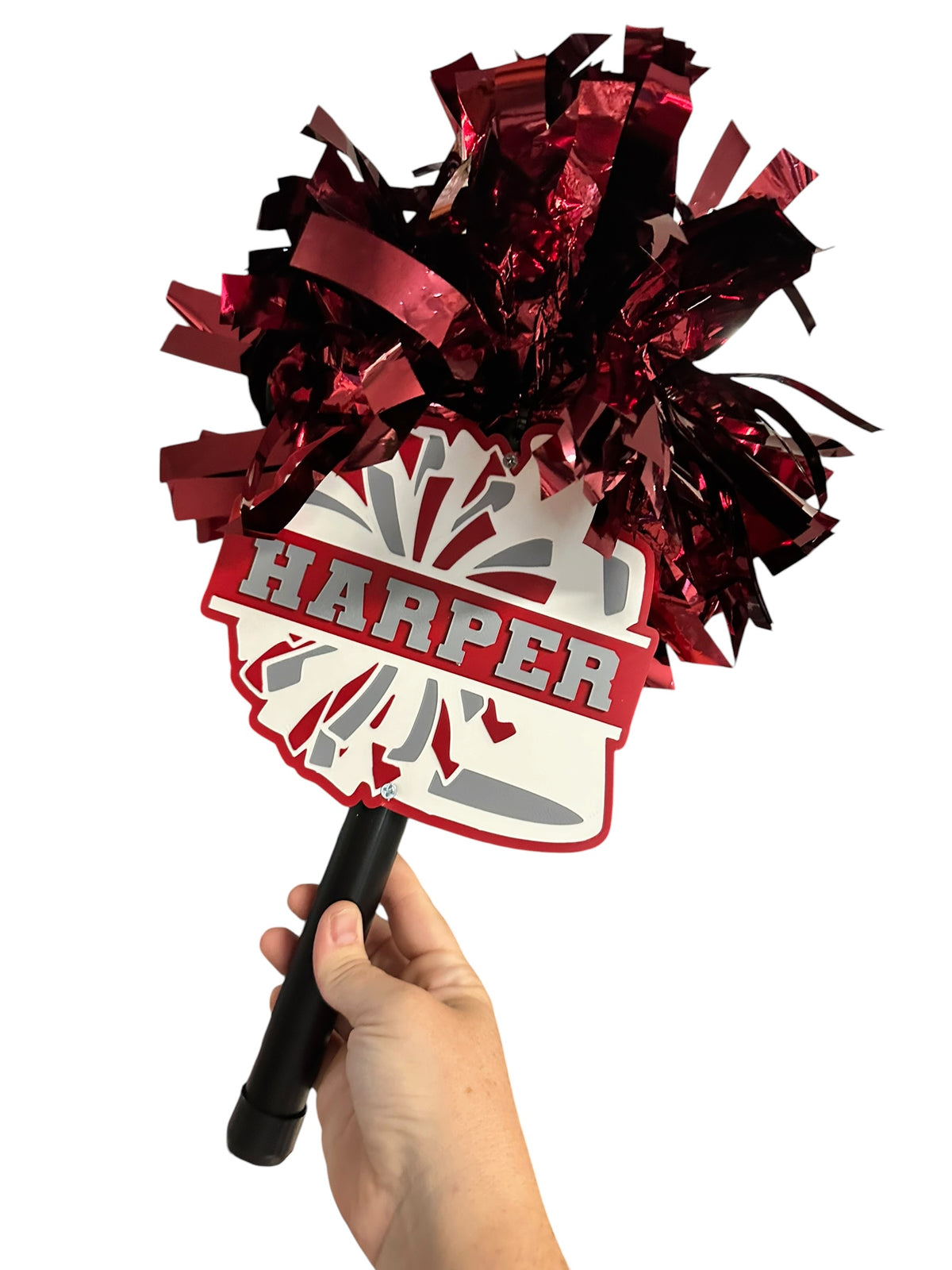 Custom Cheer Megaphone Pompom Stick – Personalized Cheer Spirit Stick for Games, Pep Rallies & Competitions