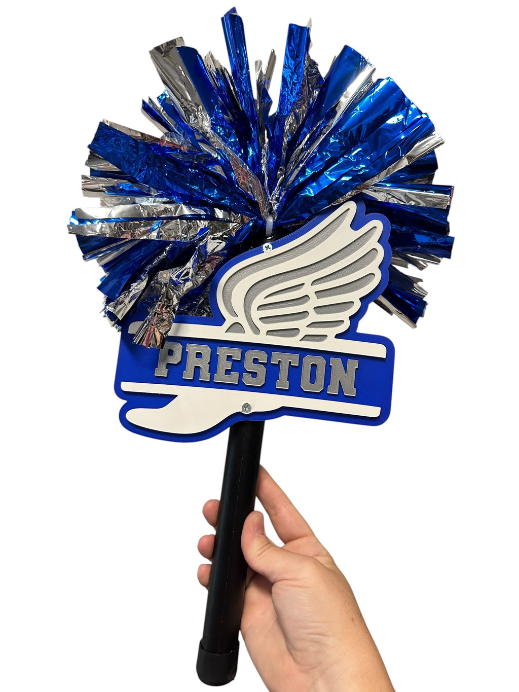 Custom Track & Field Cheerstick Noise Maker | Personalized Running Spirit Shaker | Cross Country Cheer Stick | Track Mom Game Day Spirit Pom