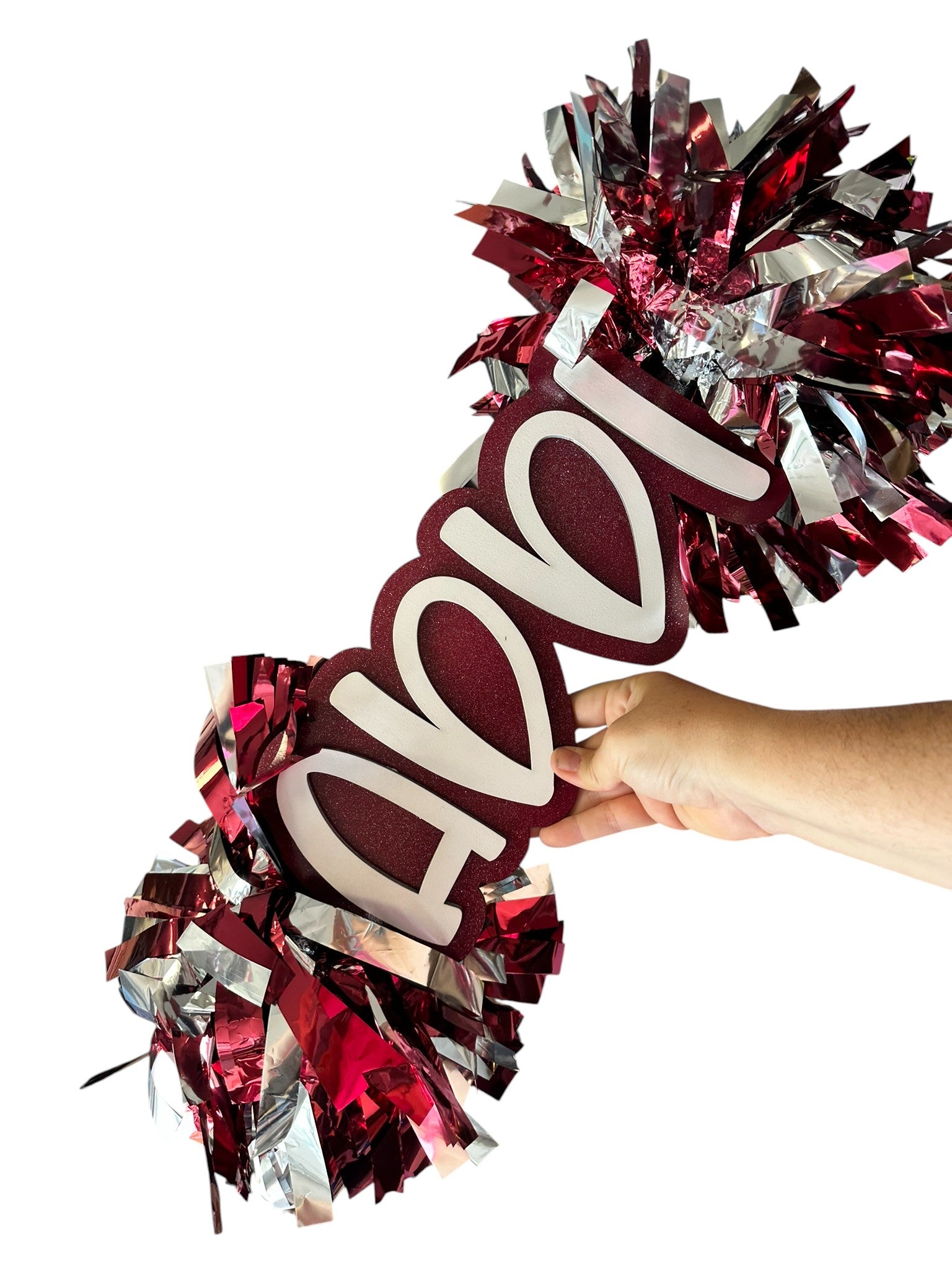 Personalized Birthday Font Cheer Stick Pom Pom – Custom Name Spirit Stick