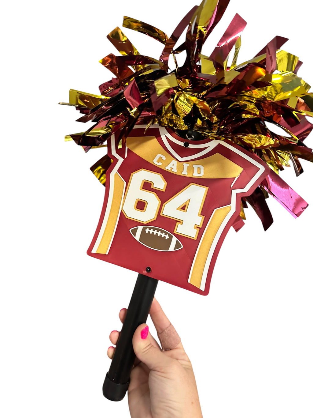 Personalized Football Jersey Pompom Stick