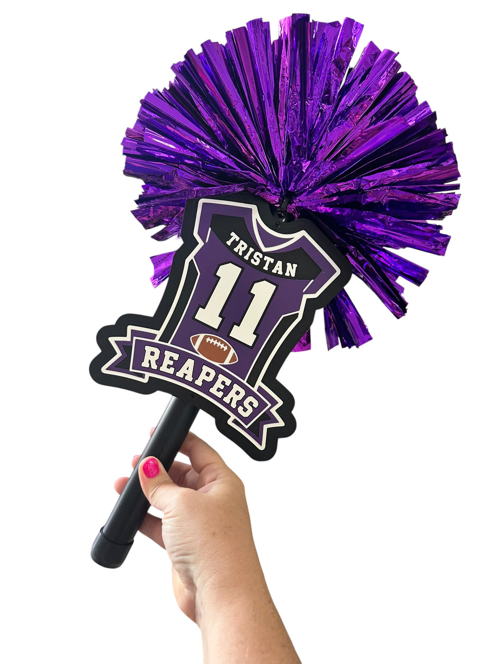 Personalized Football Jersey Pompom Stick