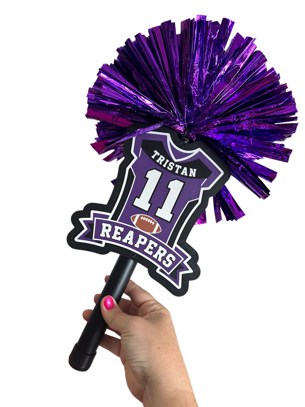 Personalized Football Jersey Pompom Stick