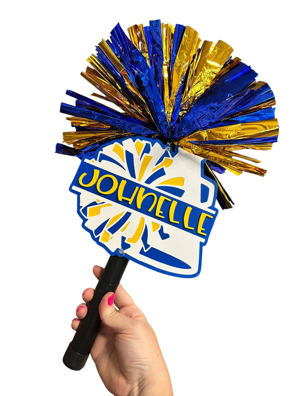 Custom Cheer Megaphone Pompom Stick – Personalized Cheer Spirit Stick for Games, Pep Rallies & Competitions
