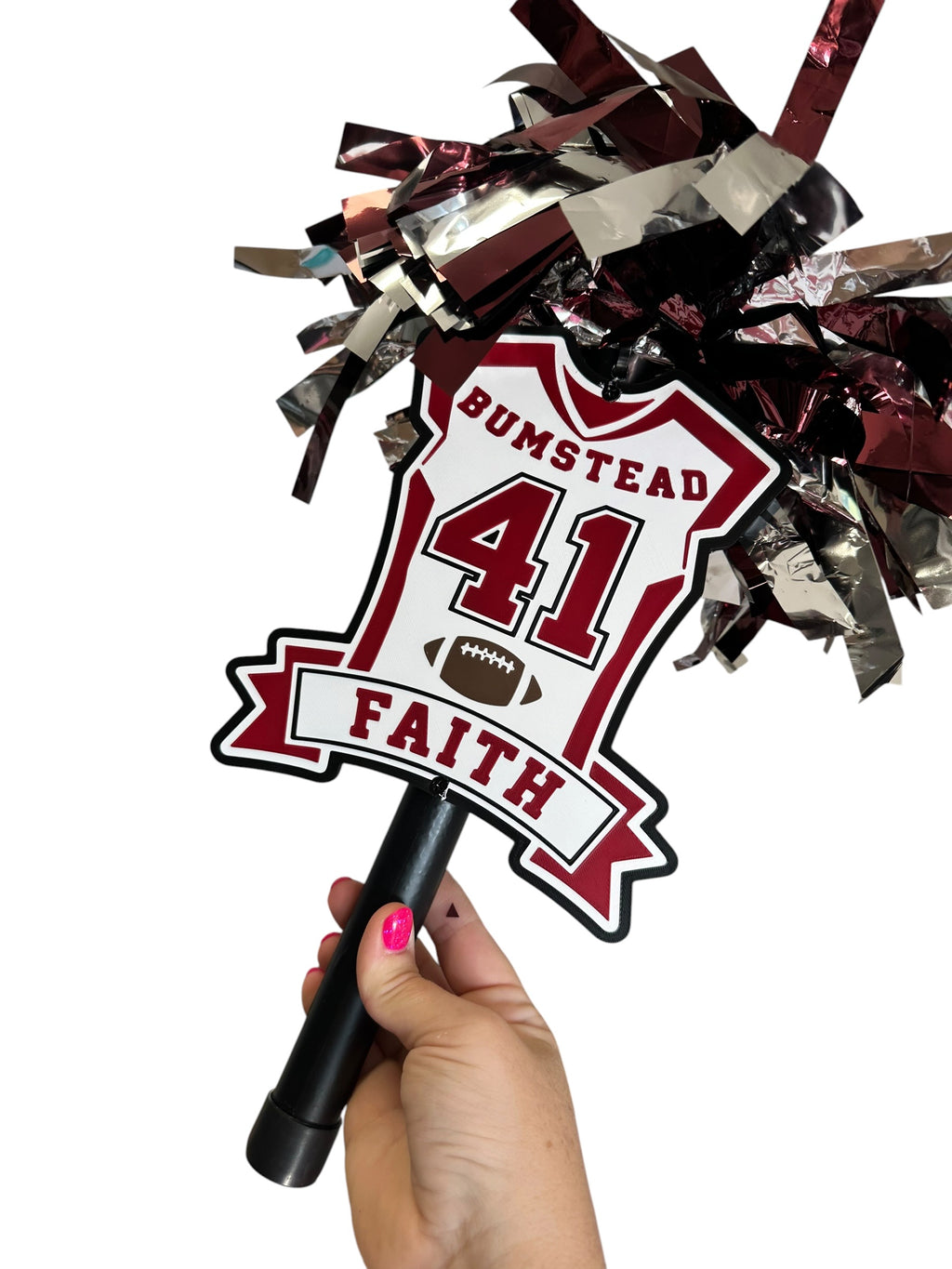 Personalized Football Jersey Pompom Stick