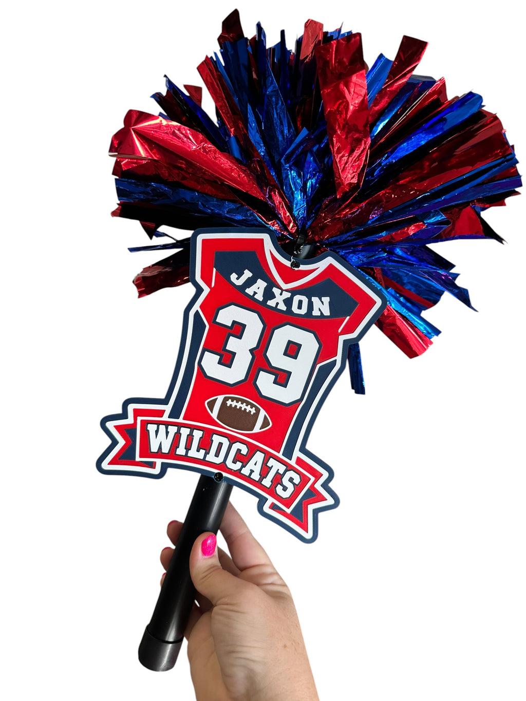 Personalized Football Jersey Pompom Stick