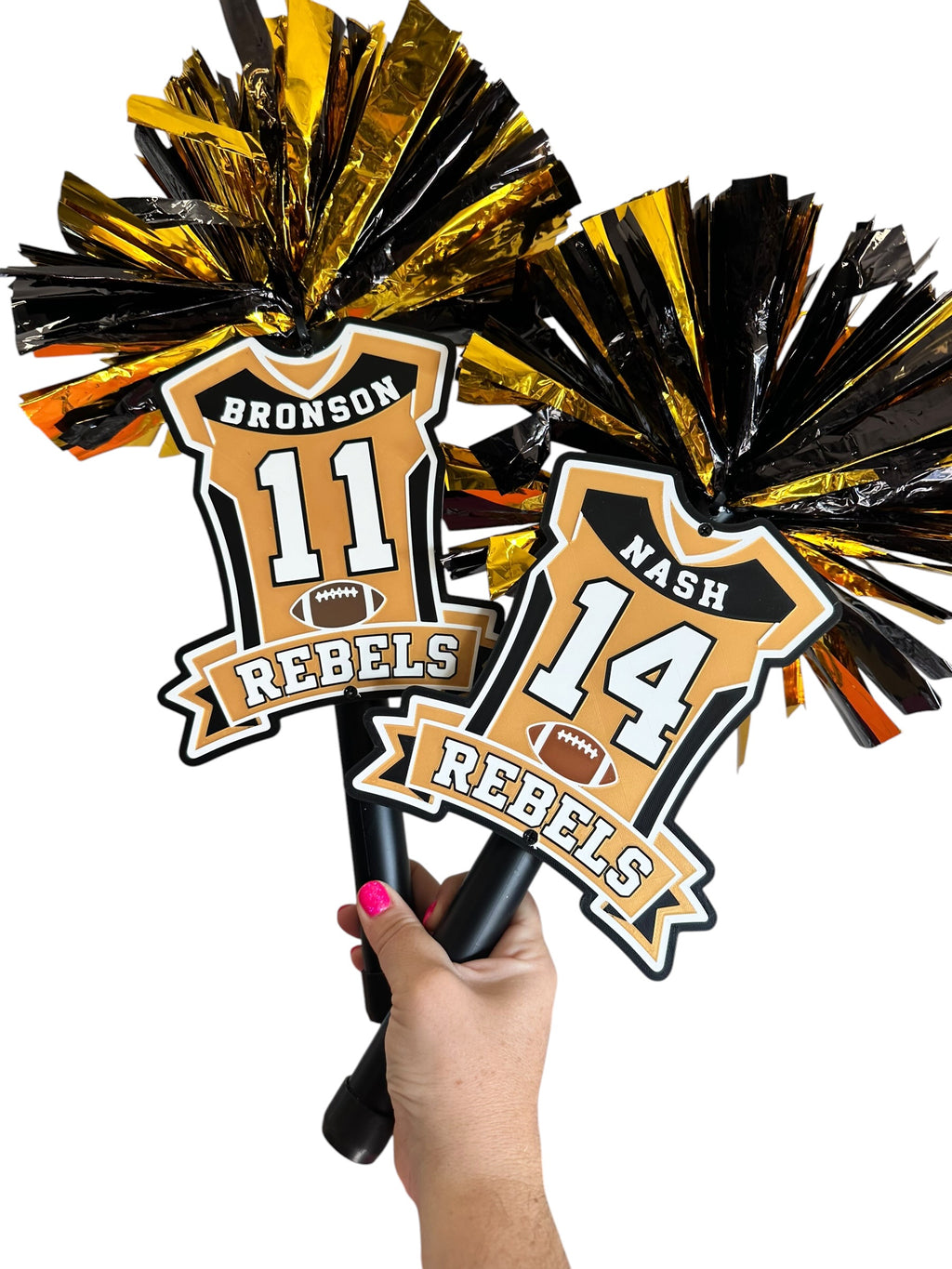 Personalized Football Jersey Pompom Stick