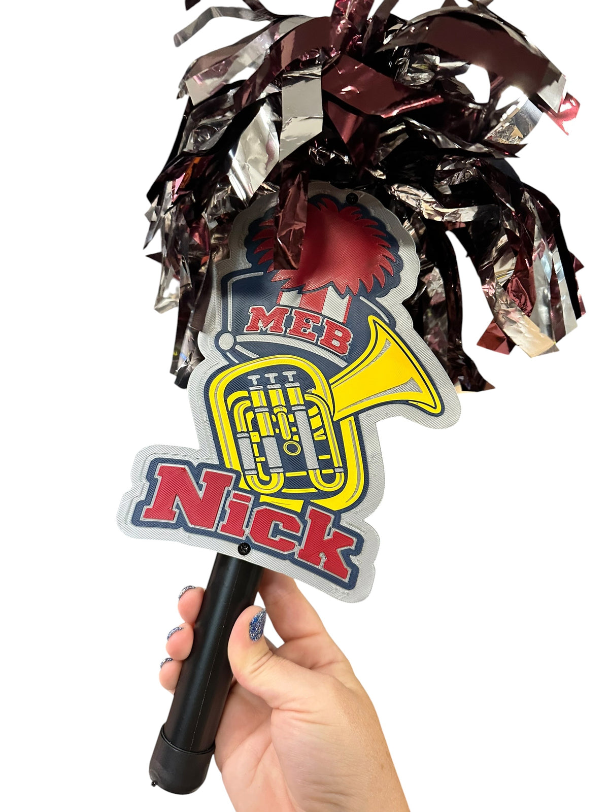 Personalized Euphonium Marching Band Pompom Stick