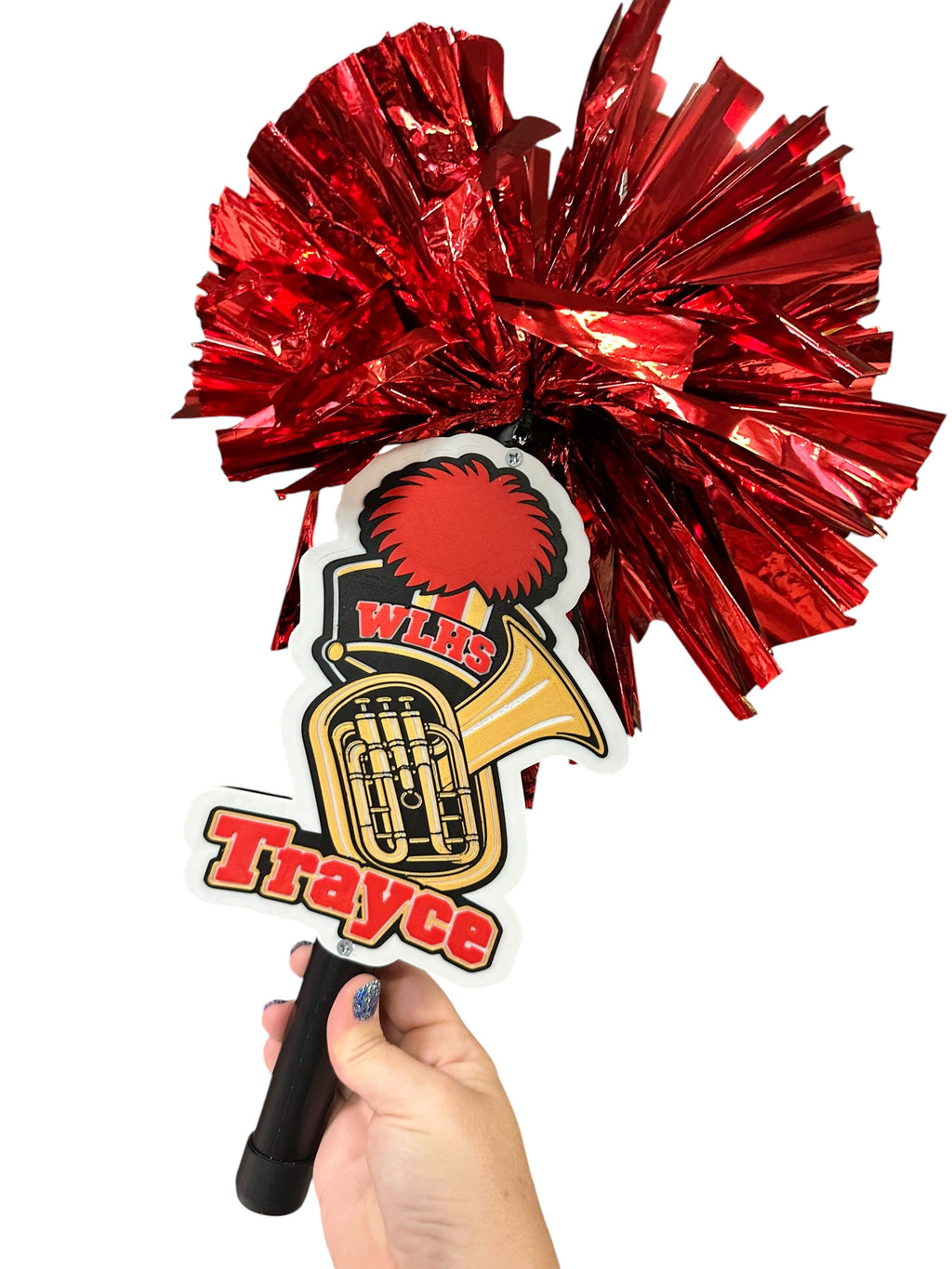 Personalized Euphonium Marching Band Pompom Stick