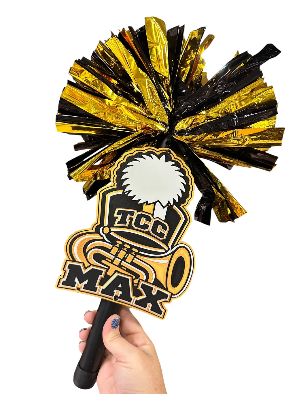 Personalized Mellophone Marching Band Pompom Stick
