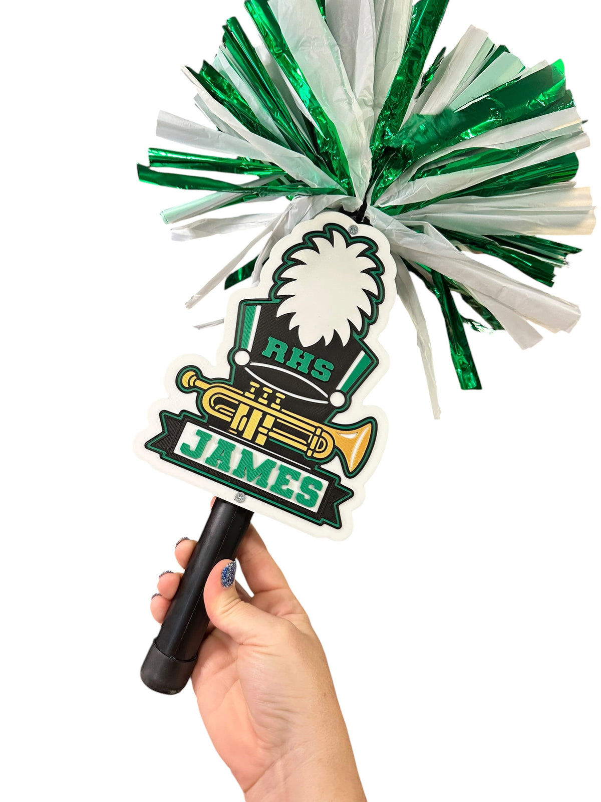 Personalized Trumpet Marching Band Pompom Stick