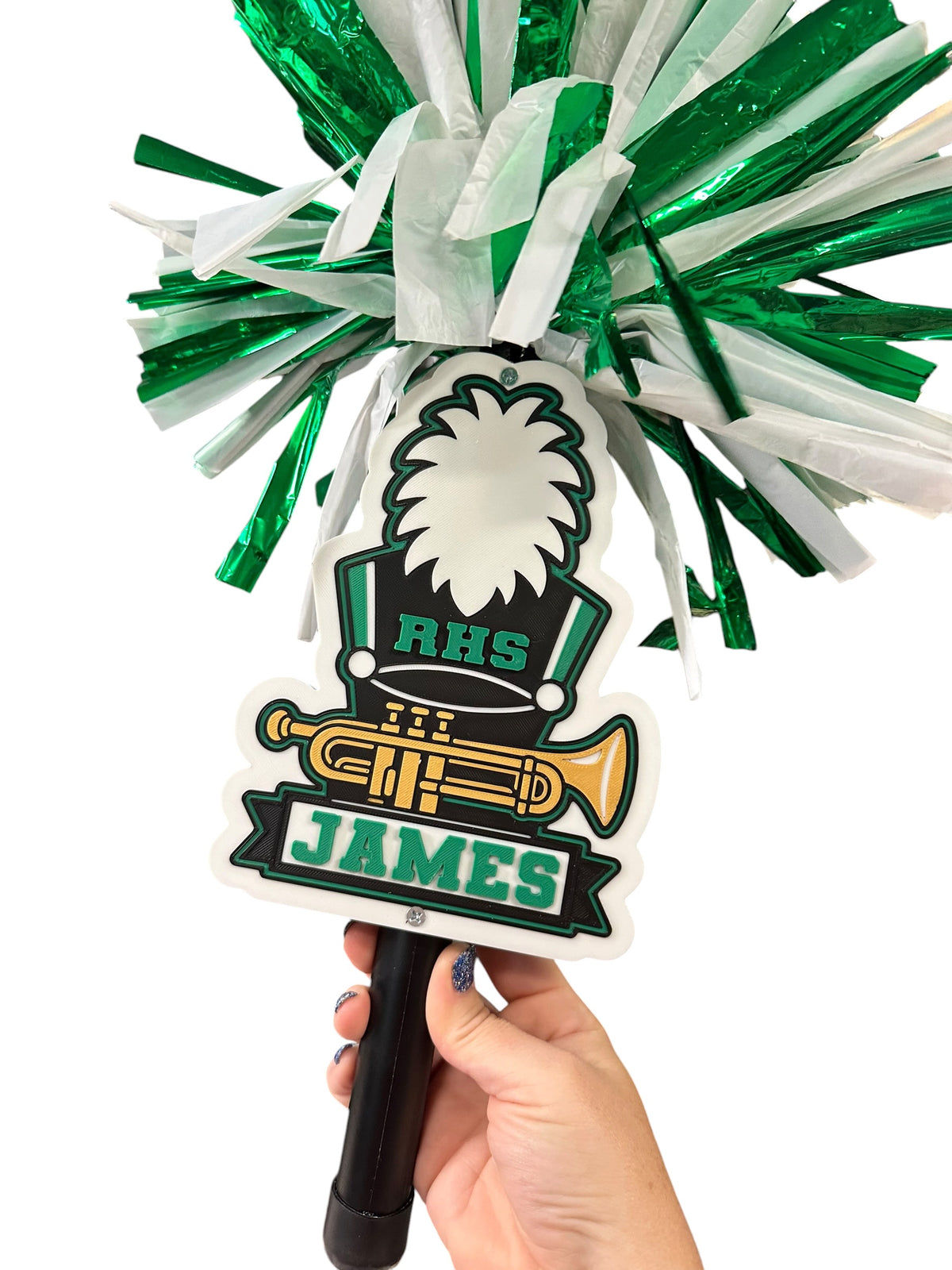Personalized Trumpet Marching Band Pompom Stick