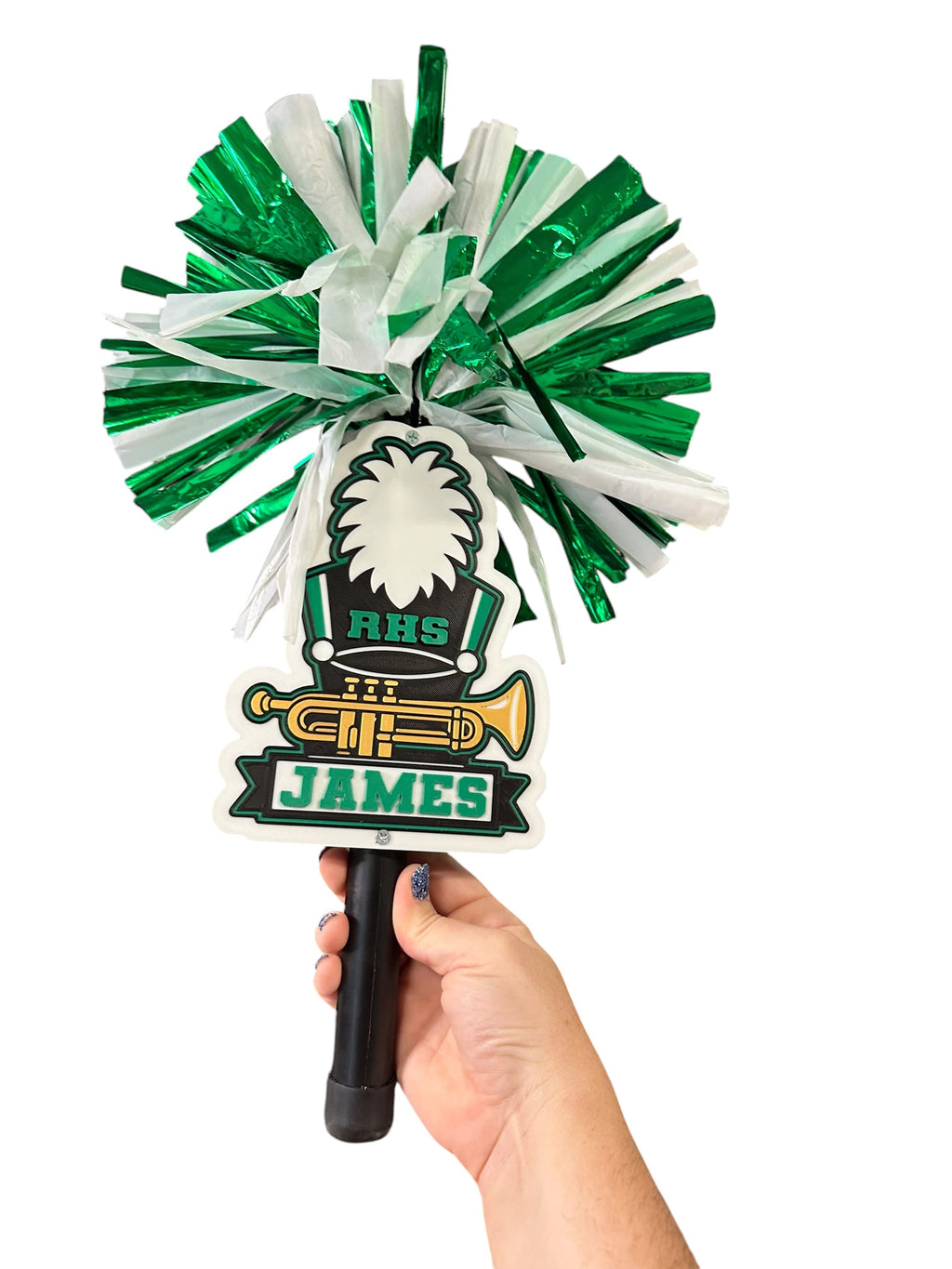 Personalized Trumpet Marching Band Pompom Stick