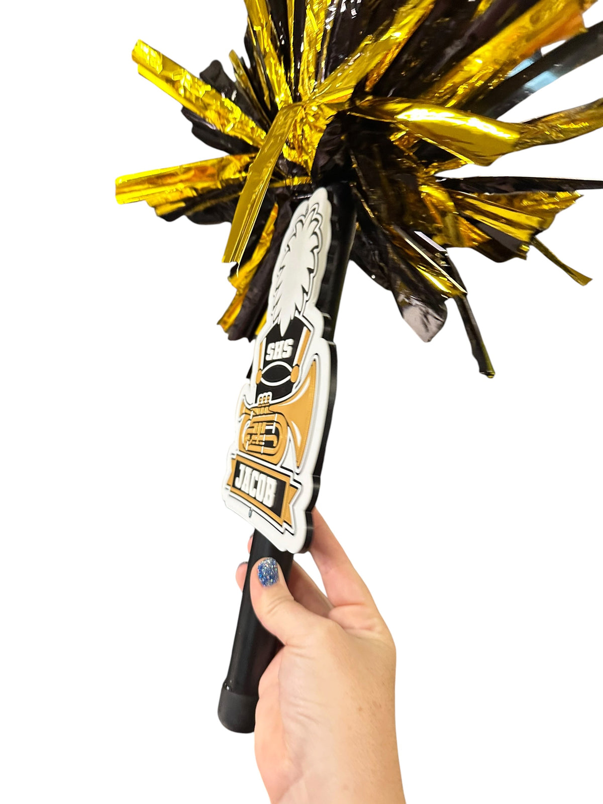 Personalized Baritone Horn Marching Band Pompom Stick